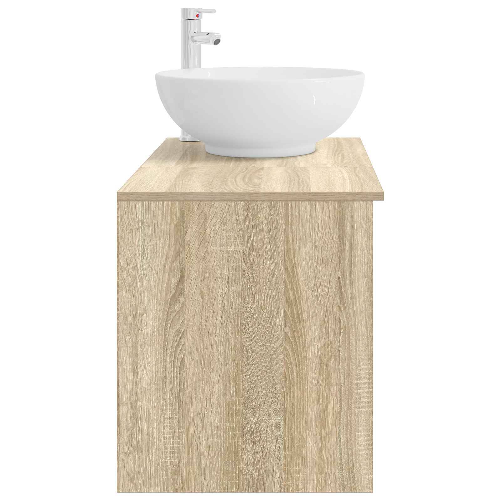 vidaXL Badezimmermöbel-Set 2 pcs Sonoma-Eiche Holzwerkstoff