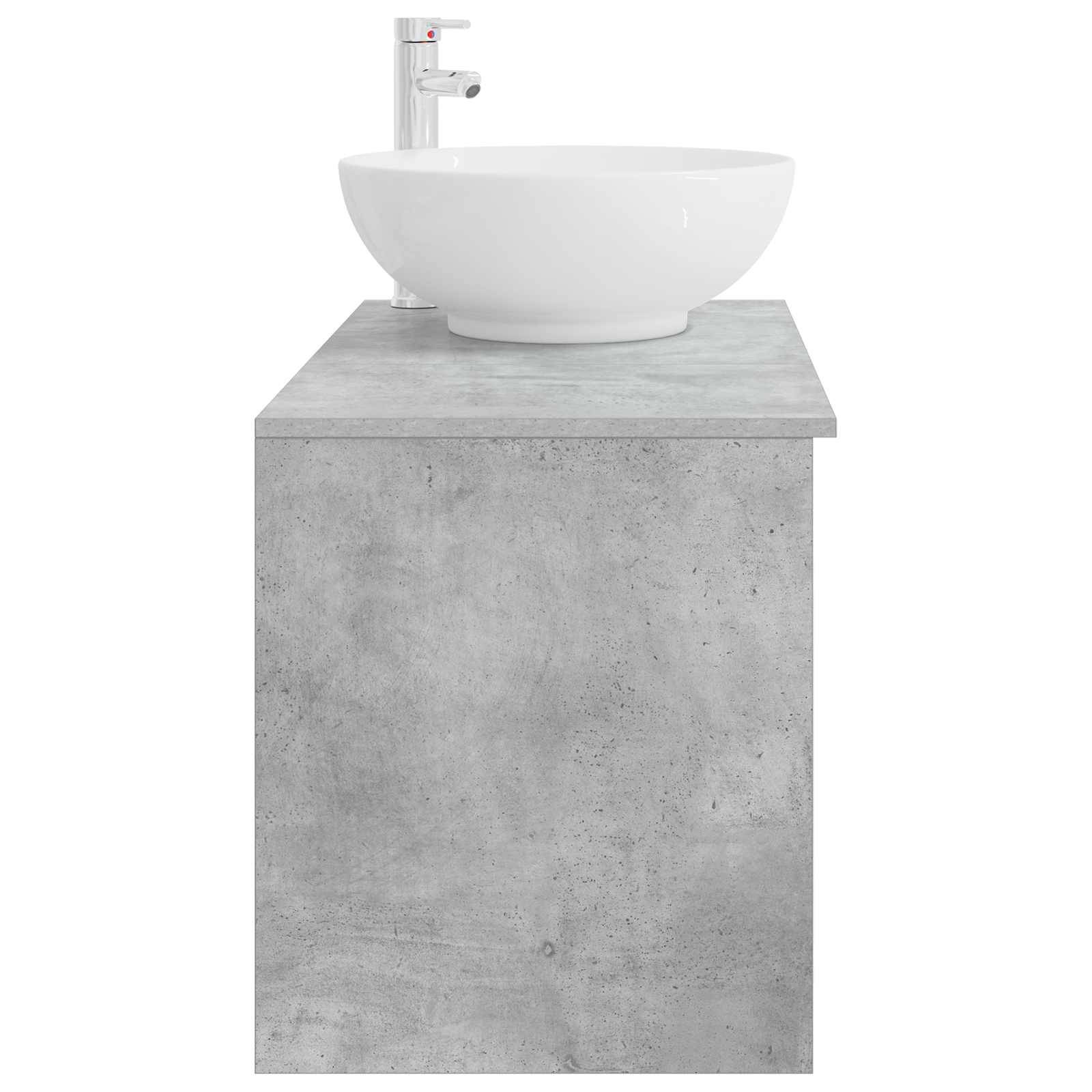 vidaXL Badezimmermöbel-Set 2 pcs Betongrau Holzwerkstoff
