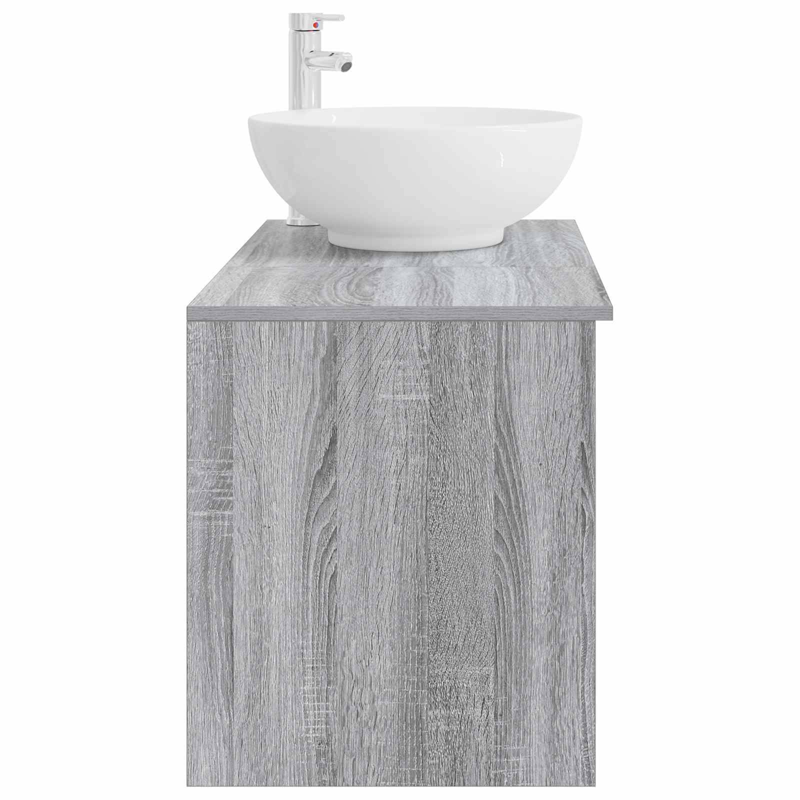vidaXL Badezimmermöbel-Set 2 pcs Grau Sonoma Holzwerkstoff