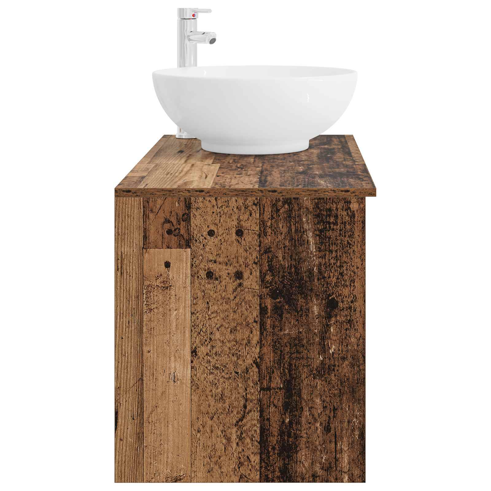vidaXL Badezimmermöbel-Set 2 pcs Altholz Holzwerkstoff