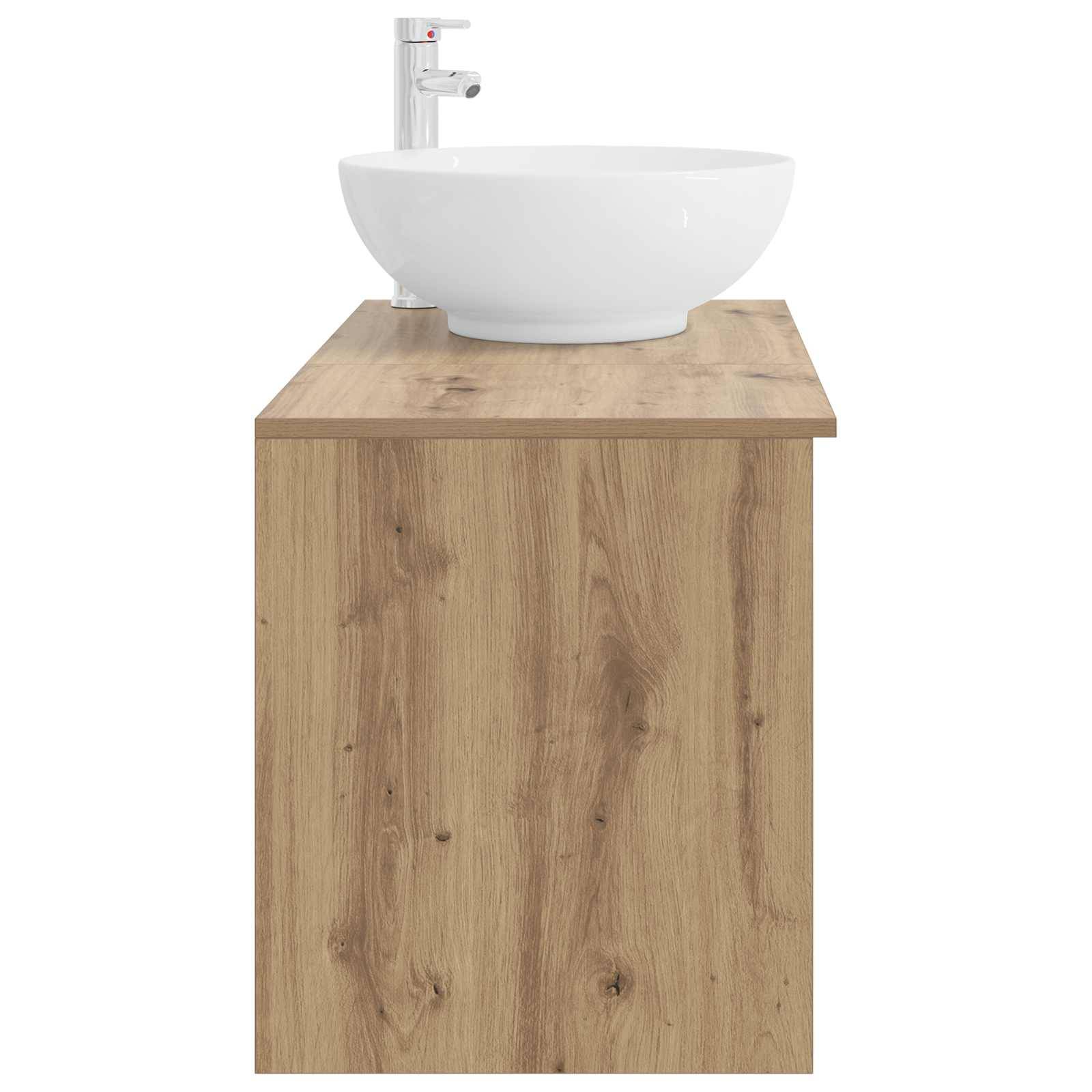 vidaXL Badezimmermöbel-Set 2 pcs Artisan-Eiche Holzwerkstoff