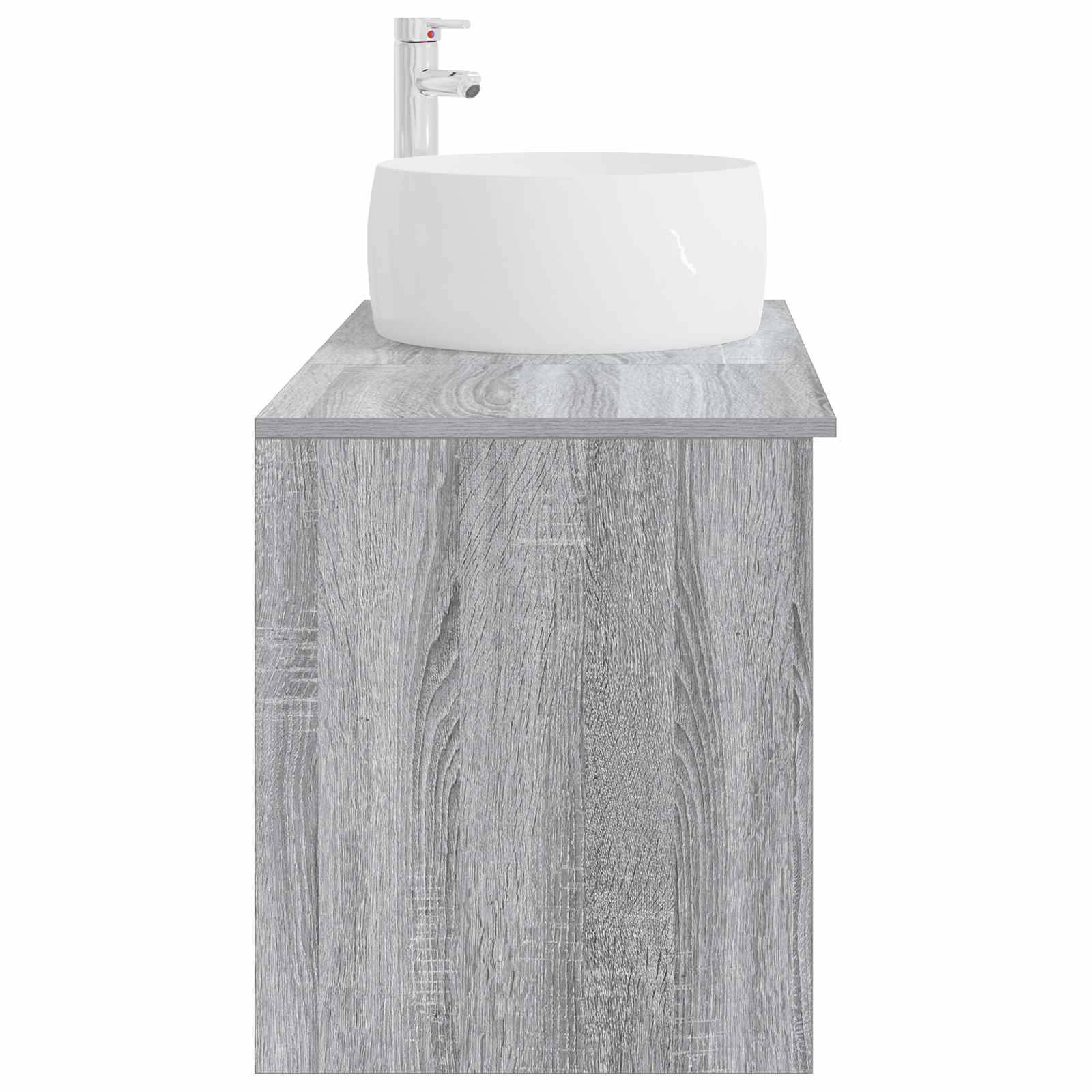 vidaXL Badezimmermöbel-Set 2 pcs Grau Sonoma Holzwerkstoff