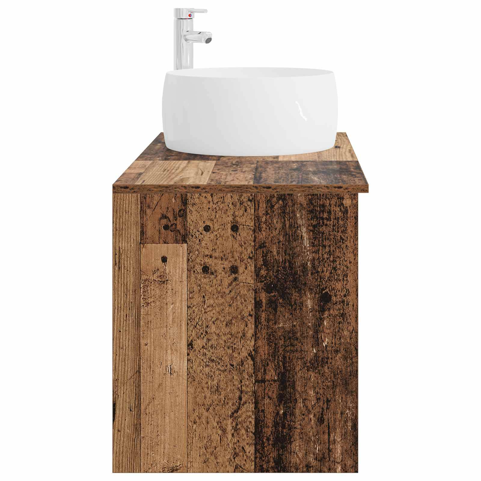 vidaXL Badezimmermöbel-Set 2 pcs Altholz Holzwerkstoff