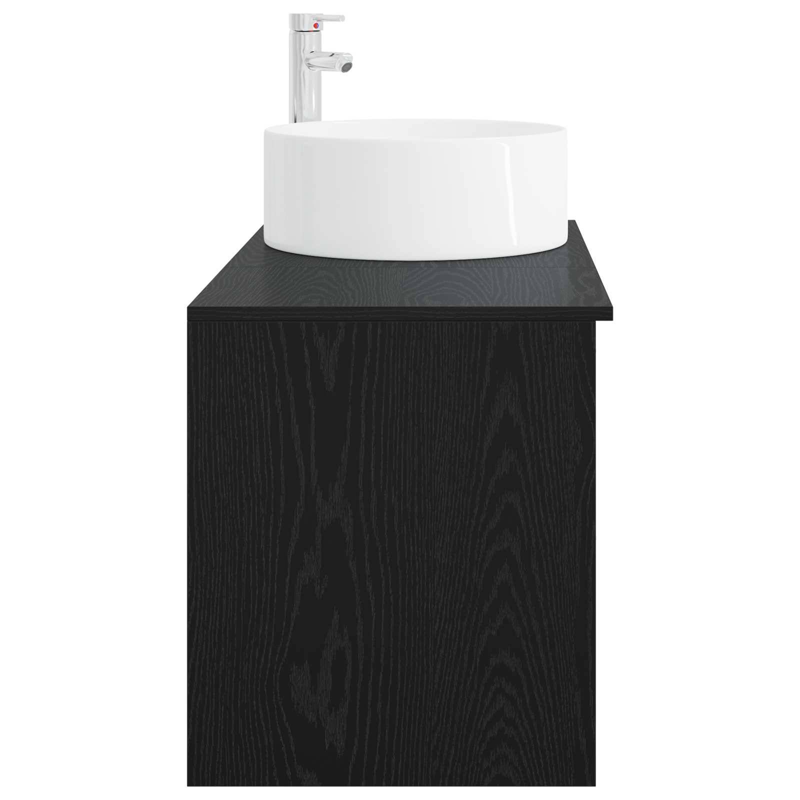 vidaXL Badezimmermöbel-Set 2 pcs Schwarze Eiche Holzwerkstoff