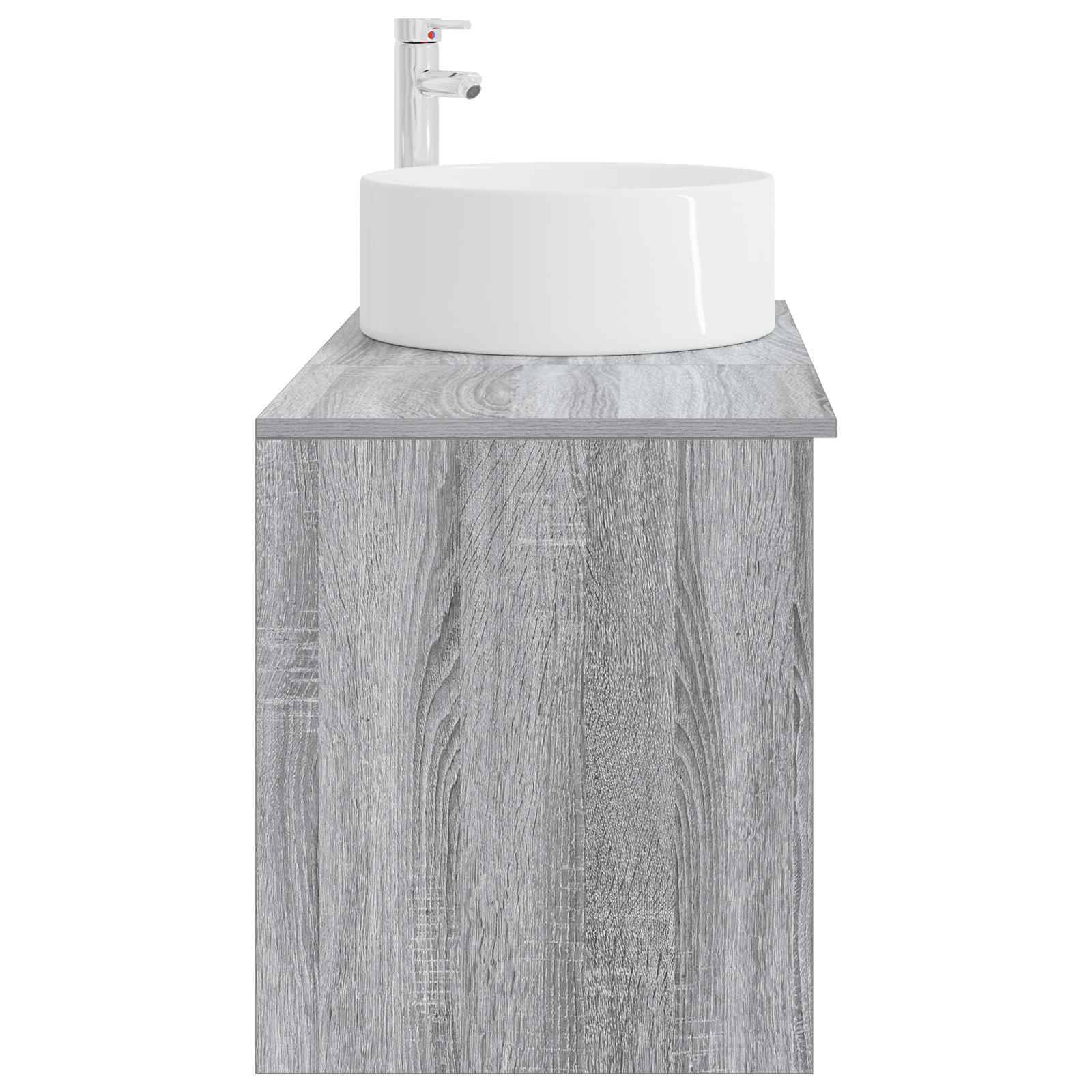 vidaXL Badezimmermöbel-Set 2 pcs Grau Sonoma Holzwerkstoff