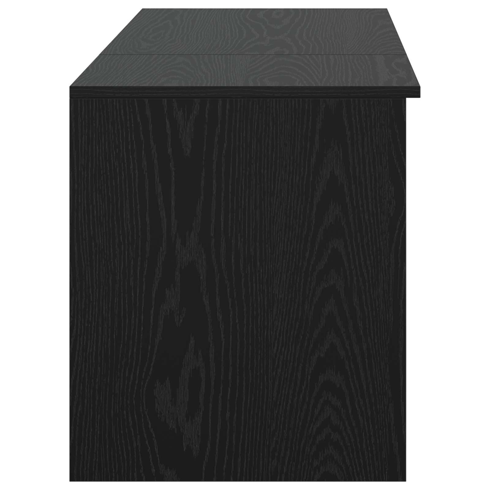 vidaXL Badezimmermöbel-Set 2 pcs Schwarze Eiche Holzwerkstoff