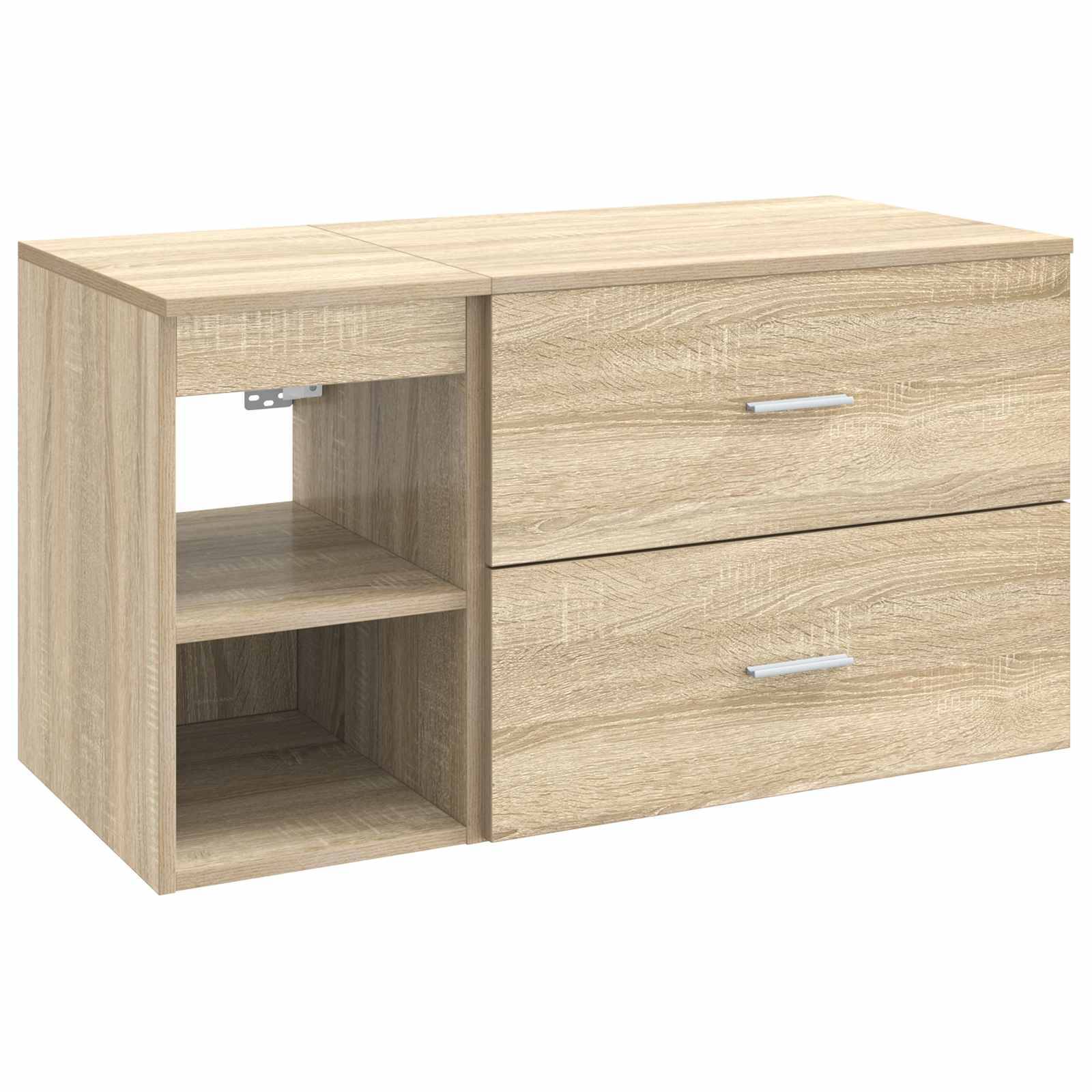 vidaXL Badezimmermöbel-Set 2 pcs Sonoma-Eiche Holzwerkstoff
