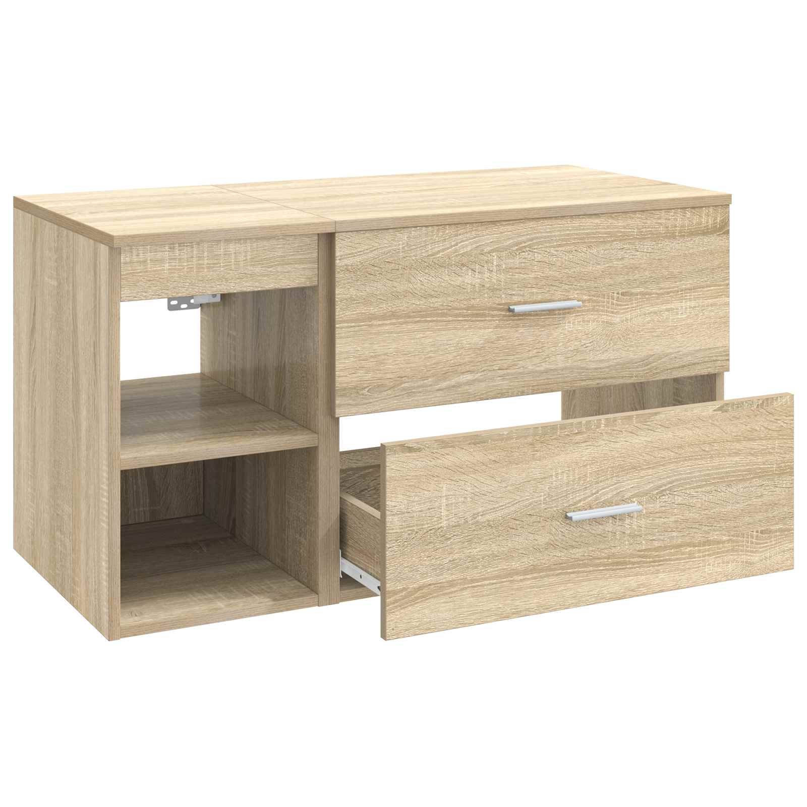 vidaXL Badezimmermöbel-Set 2 pcs Sonoma-Eiche Holzwerkstoff