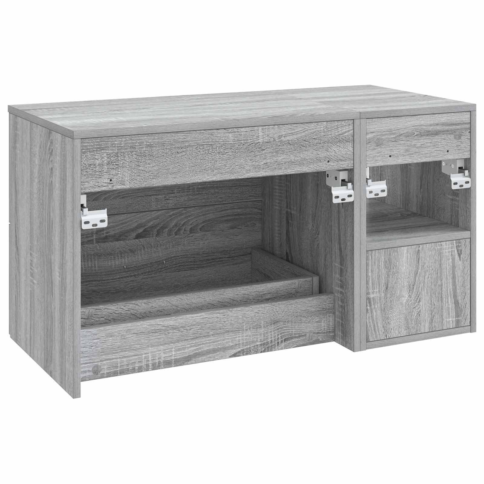 vidaXL Badezimmermöbel-Set 2 pcs Grau Sonoma Holzwerkstoff