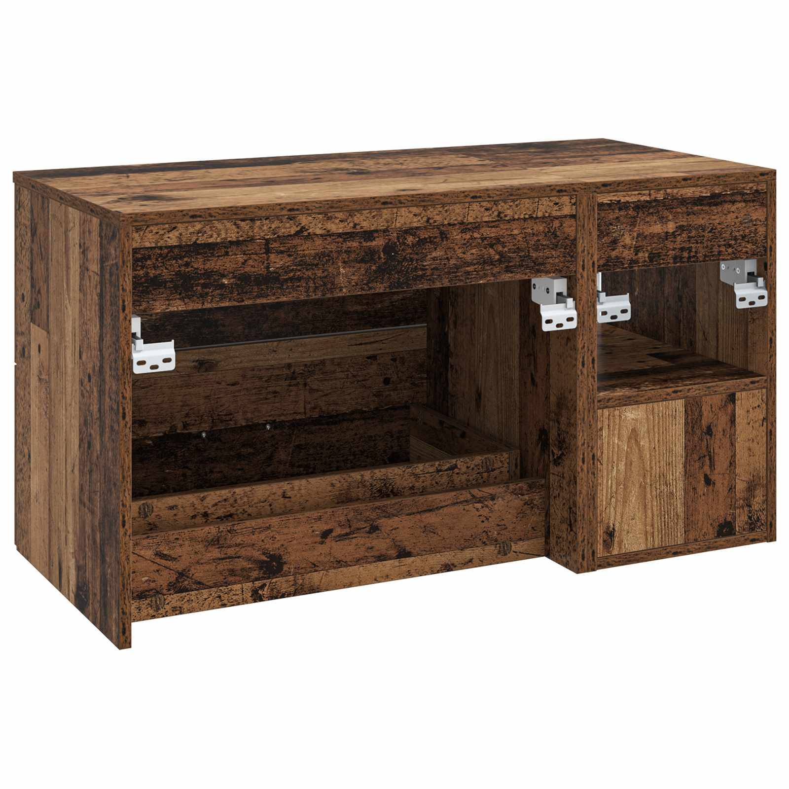 vidaXL Badezimmermöbel-Set 2 pcs Altholz Holzwerkstoff