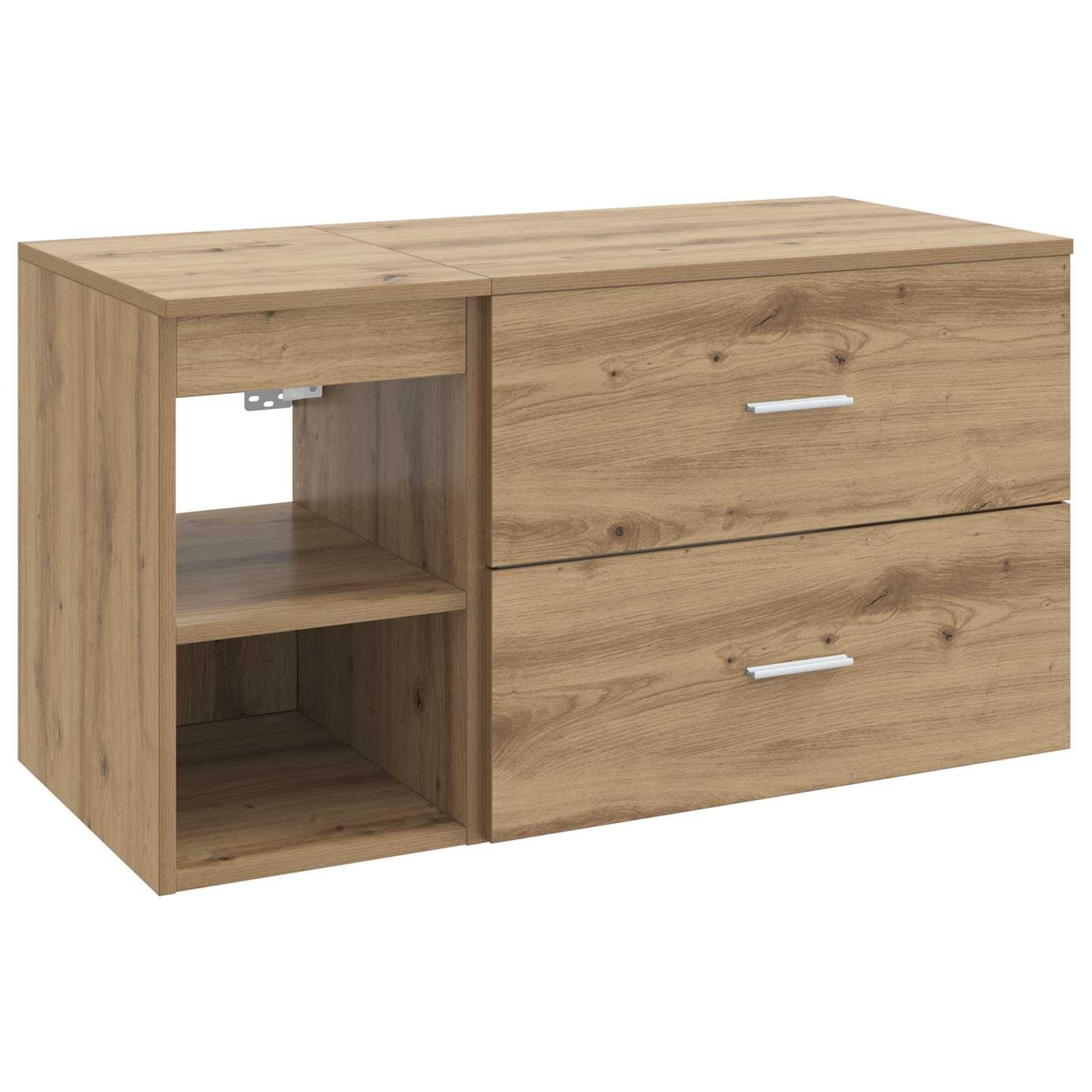 vidaXL Badezimmermöbel-Set 2 pcs Artisan-Eiche Holzwerkstoff
