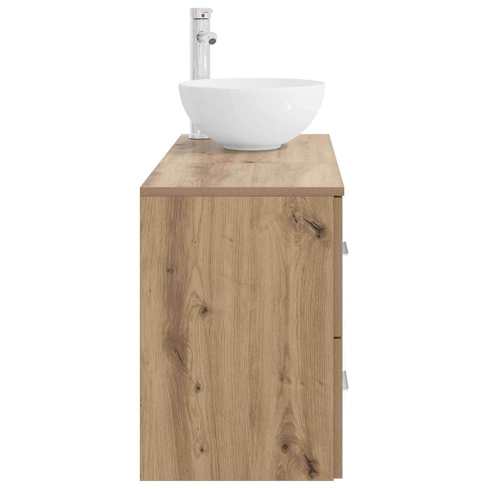 vidaXL Badezimmermöbel-Set 2 pcs Artisan-Eiche Holzwerkstoff
