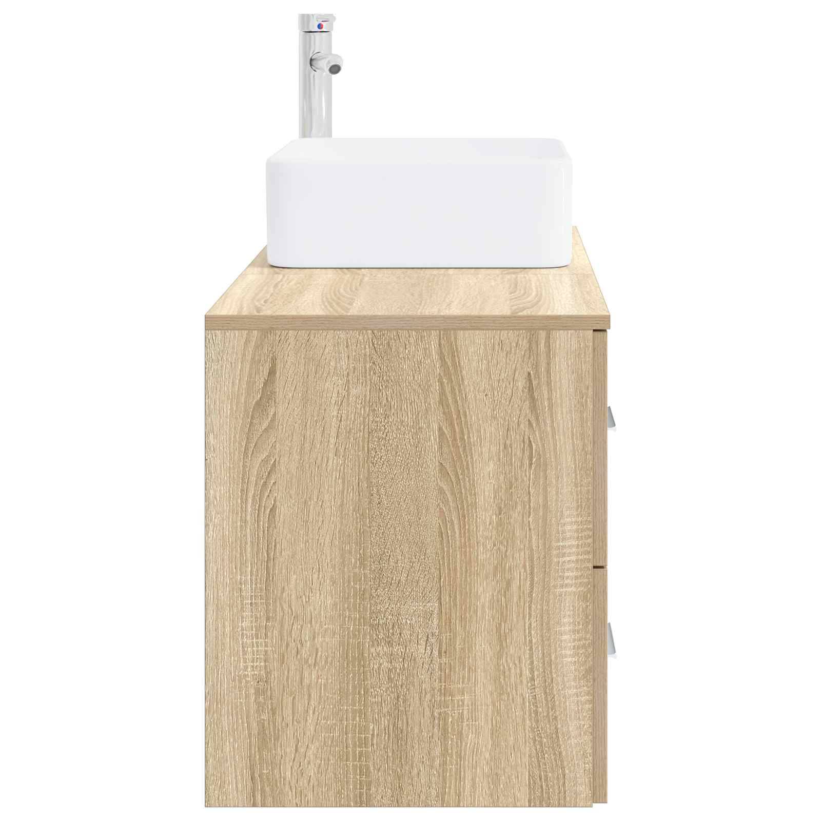 vidaXL Badezimmermöbel-Set 2 pcs Sonoma-Eiche Holzwerkstoff
