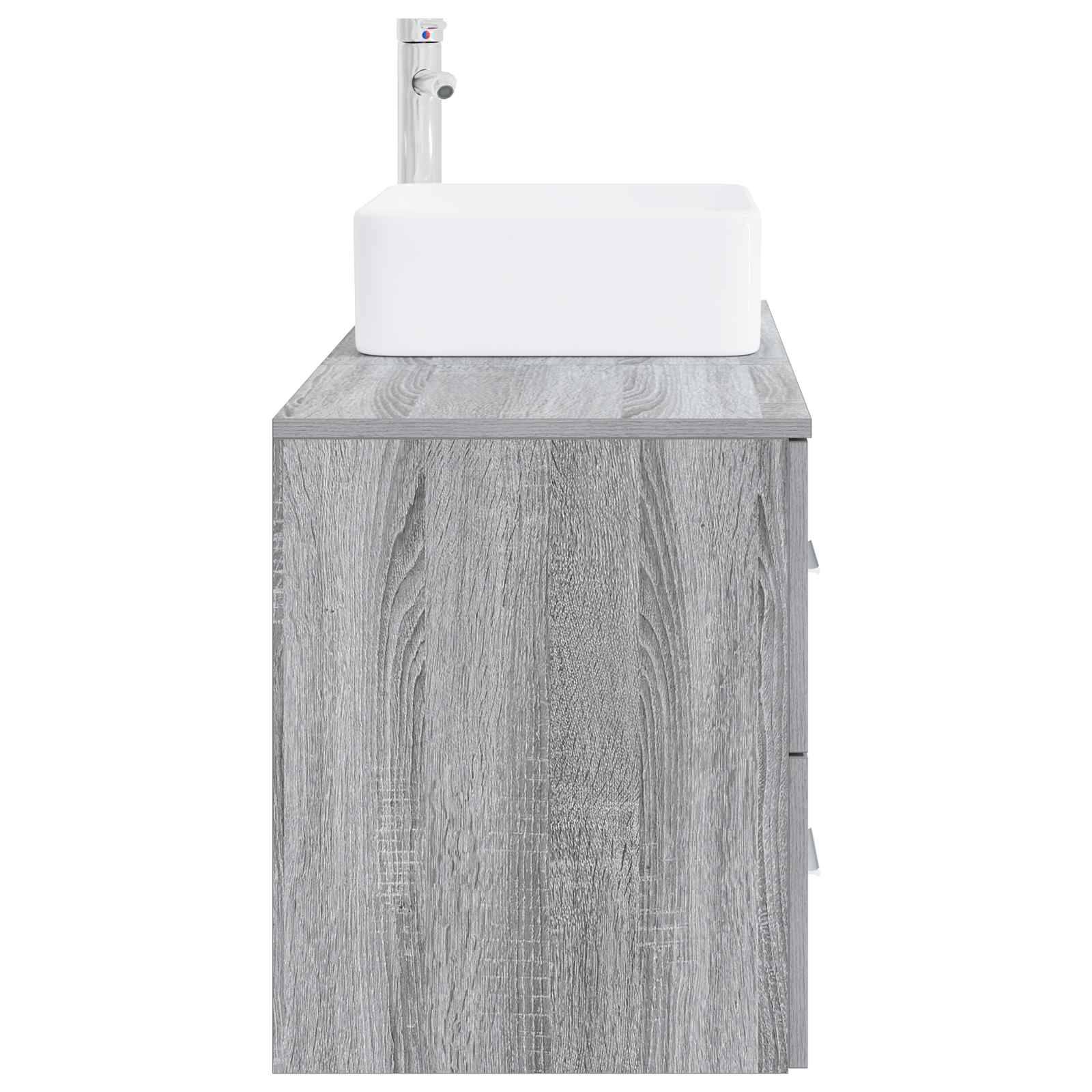 vidaXL Badezimmermöbel-Set 2 pcs Grau Sonoma Holzwerkstoff