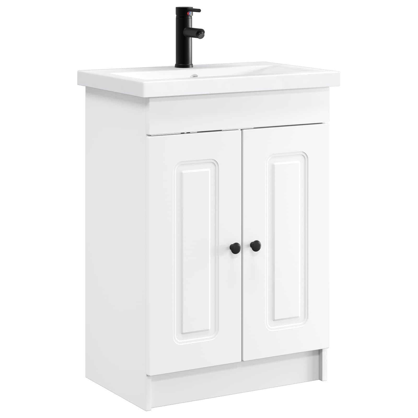 vidaXL Badezimmermöbel-Set Weiß 78,5 x 37,5 x 81 cm Holzwerkstoff