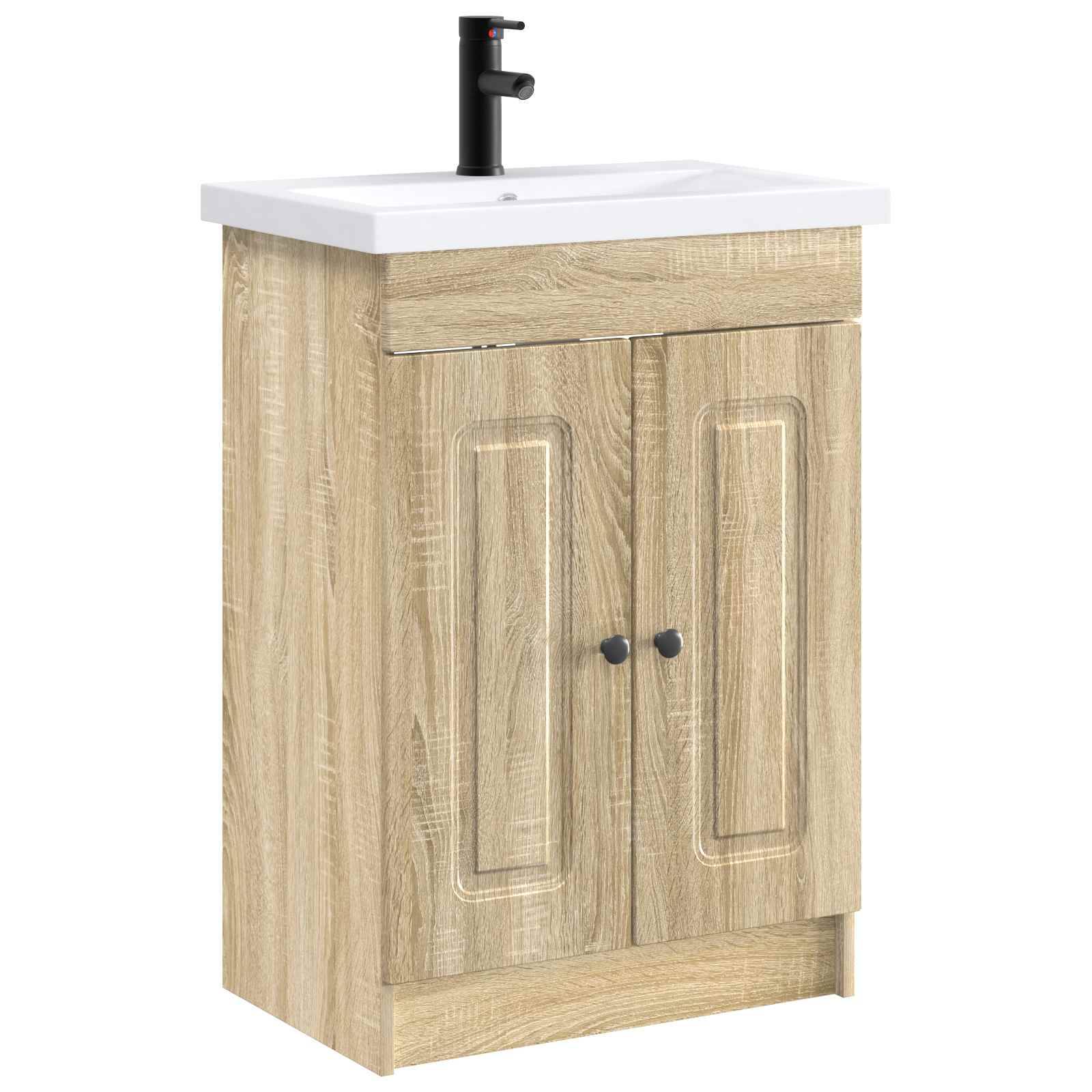 vidaXL Badezimmermöbel-Set Sonoma-Eiche 78,5 x 37,5 x 81 cm