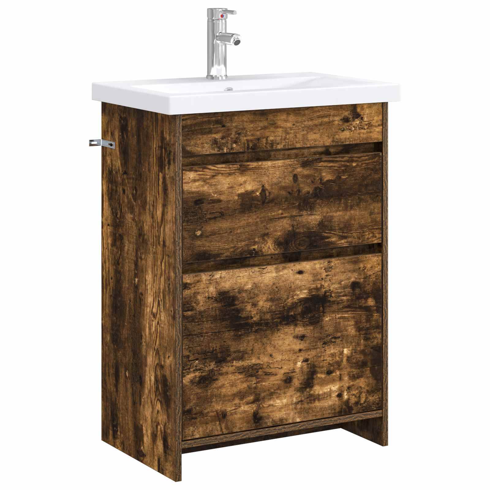vidaXL Badezimmermöbel-Set Geräucherte Eiche 61 x 40 x 84,5 cm