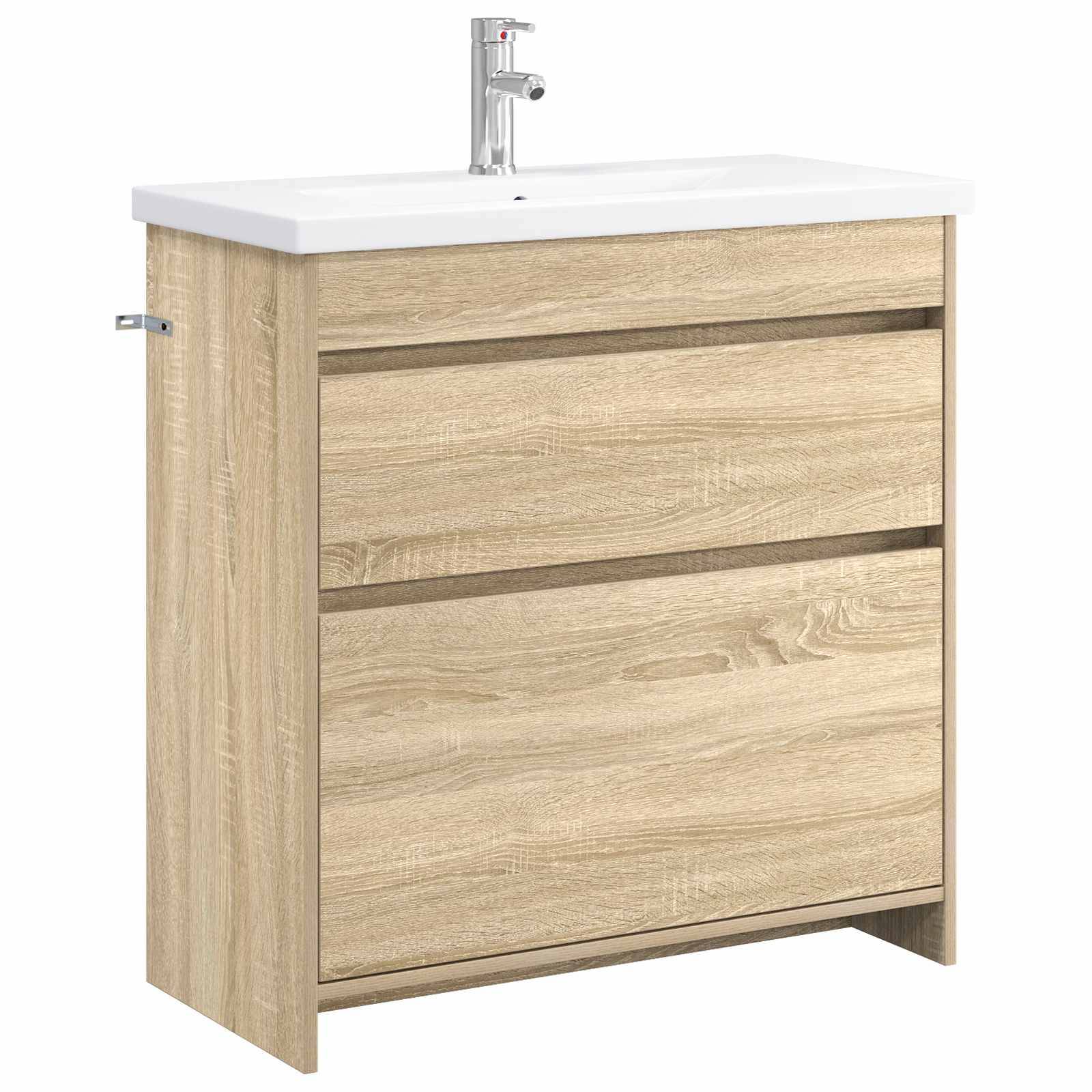 vidaXL Badezimmermöbel-Set Sonoma-Eiche 81 x 40 x 84,5 cm