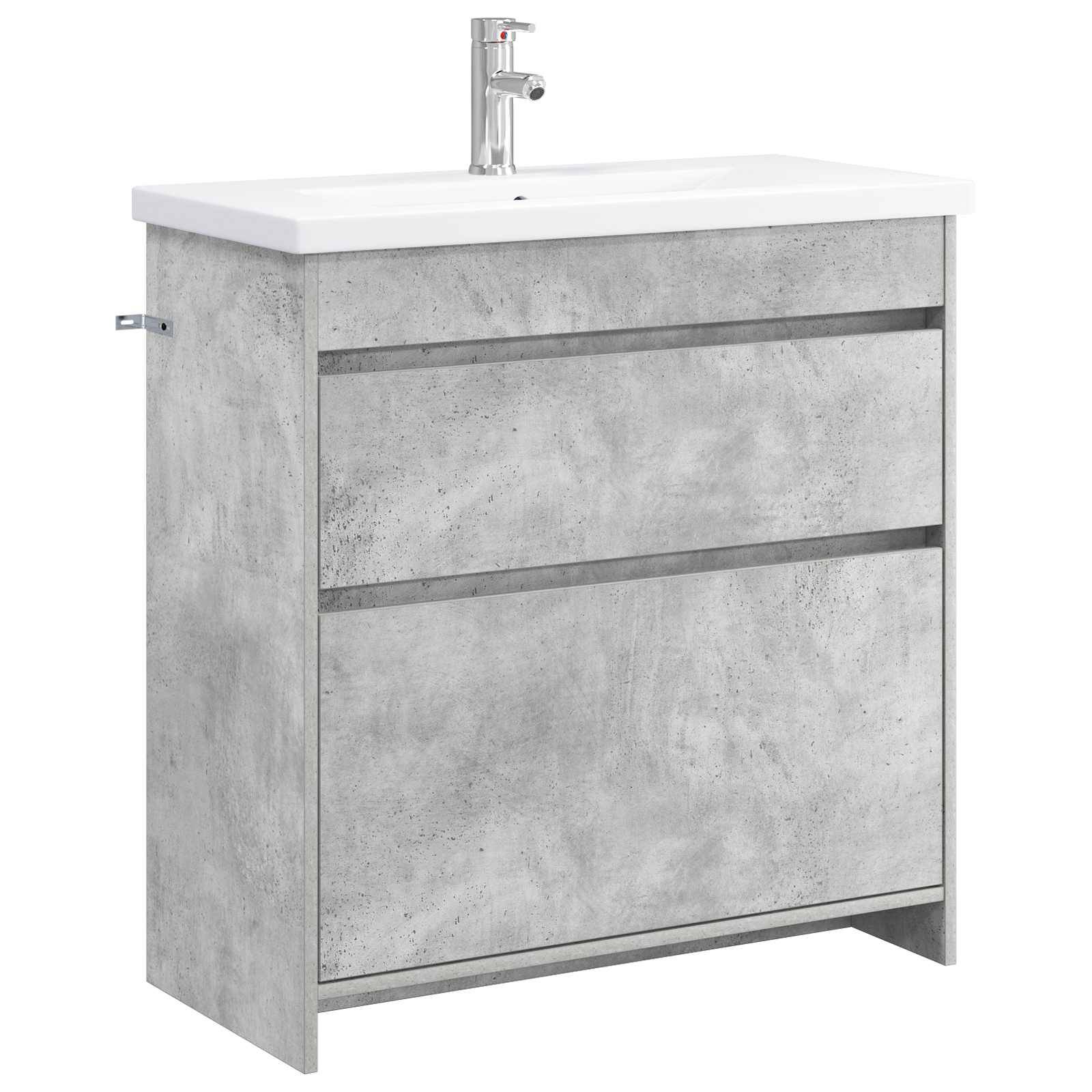 vidaXL Badezimmermöbel-Set Betongrau 81 x 40 x 84,5 cm Holzwerkstoff