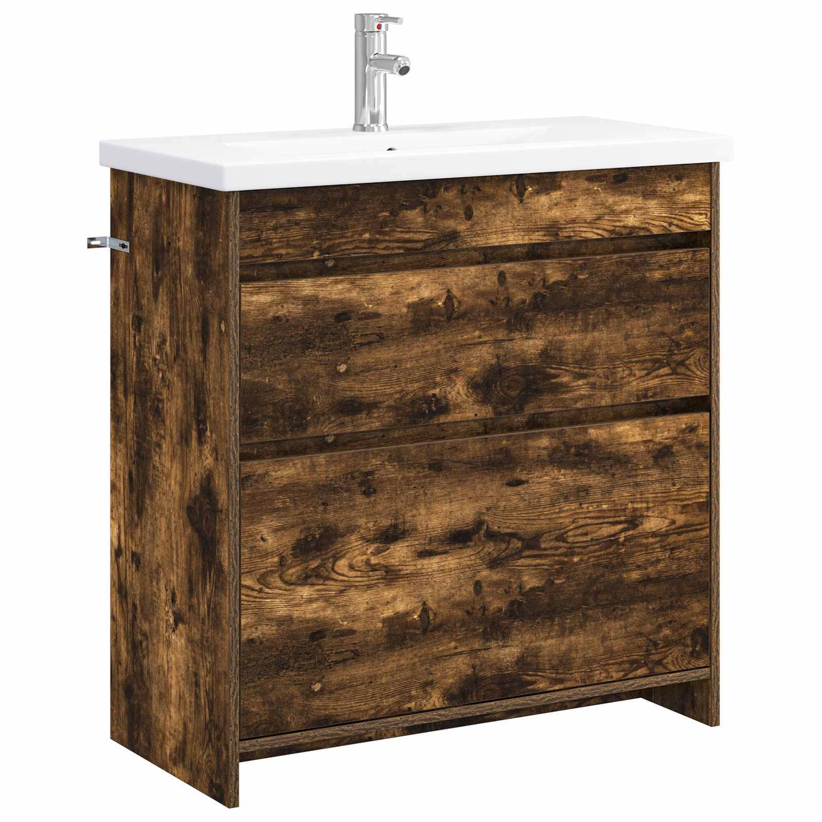 vidaXL Badezimmermöbel-Set Geräucherte Eiche 81 x 40 x 84,5 cm