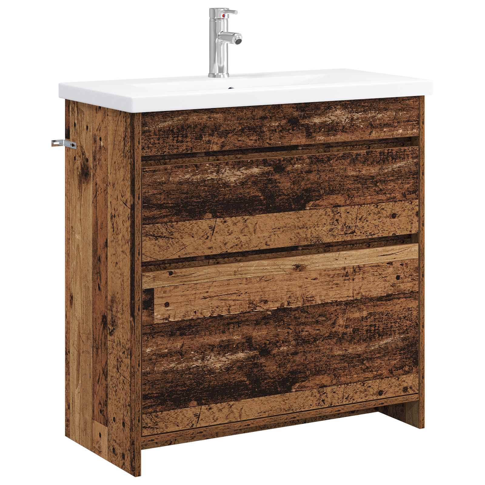 vidaXL Badezimmermöbel-Set Altholz 81 x 40 x 84,5 cm Holzwerkstoff