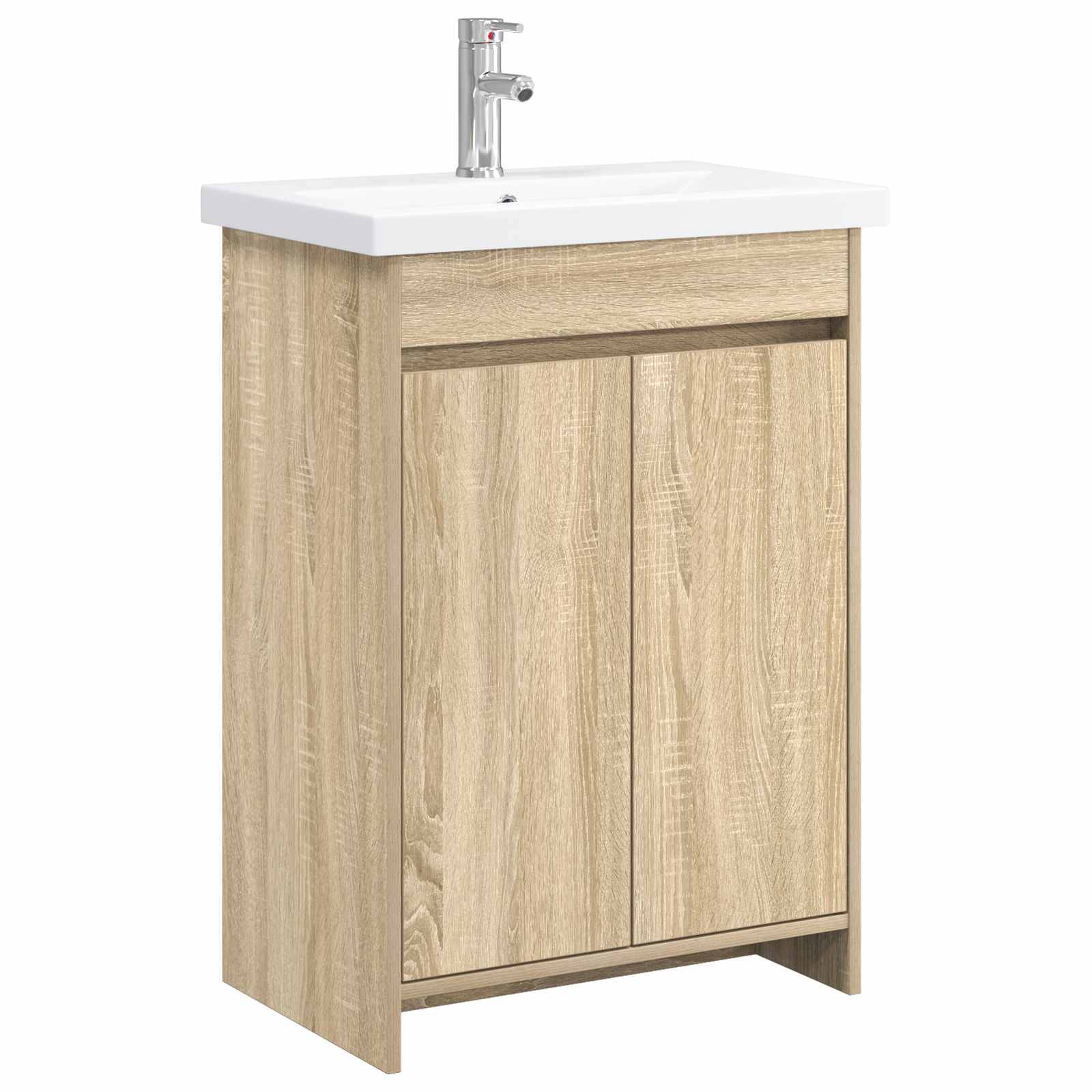 vidaXL Badezimmermöbel-Set Sonoma-Eiche 61 x 40 x 84,5 cm