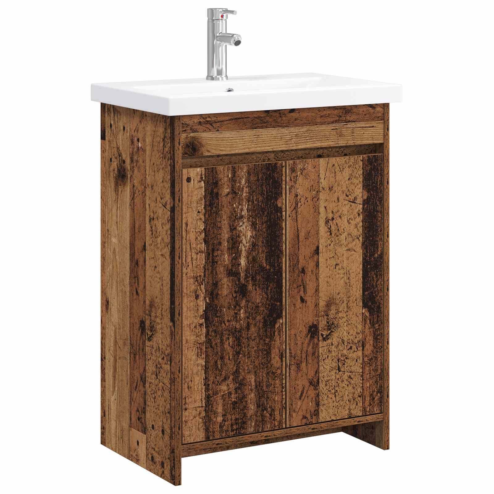 vidaXL Badezimmermöbel-Set Altholz 81 x 40 x 84,5 cm Holzwerkstoff
