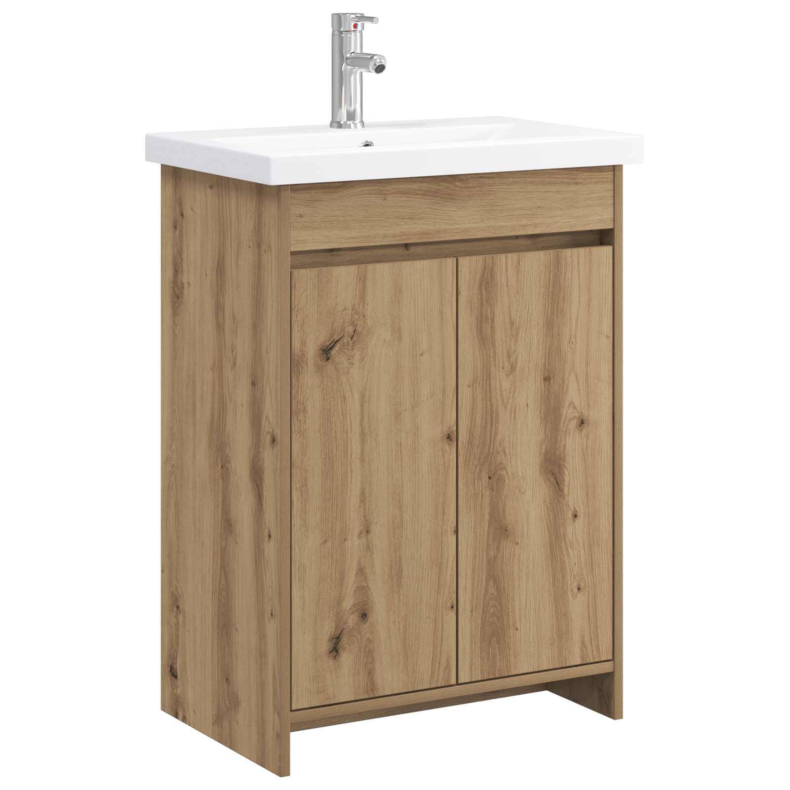 vidaXL Badezimmermöbel-Set Artisan-Eiche 61 x 40 x 84,5 cm