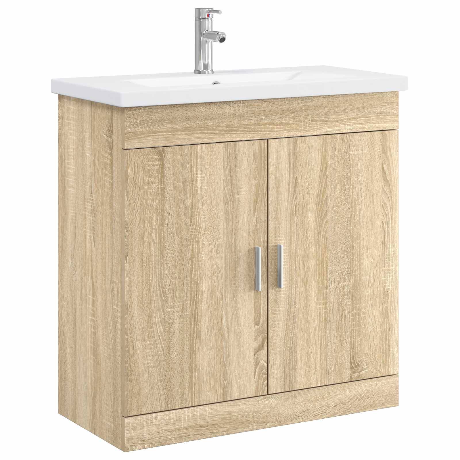 vidaXL Badezimmermöbel-Set Sonoma-Eiche 81 x 40 x 84,5 cm