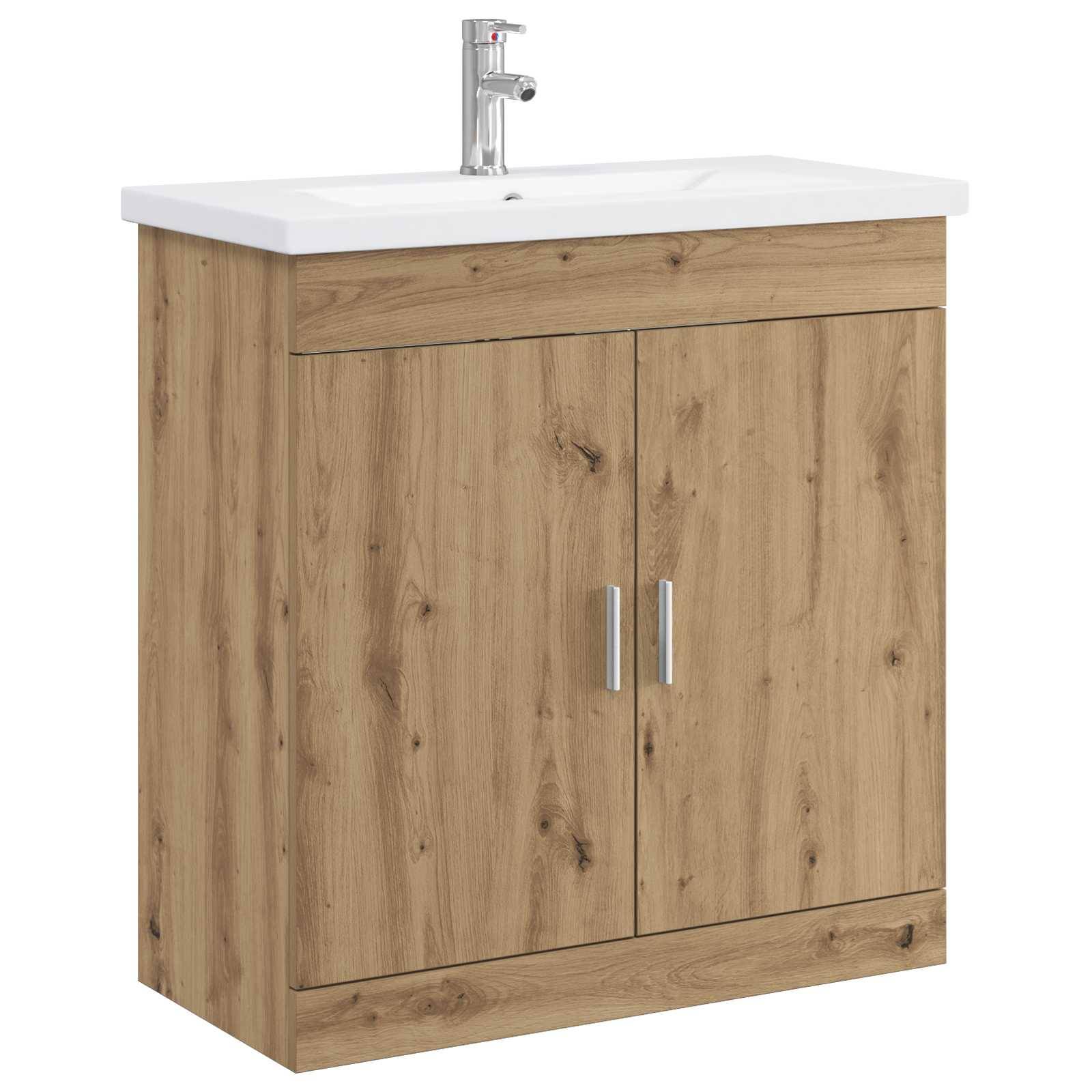 vidaXL Badezimmermöbel-Set Artisan-Eiche 81 x 40 x 84,5 cm