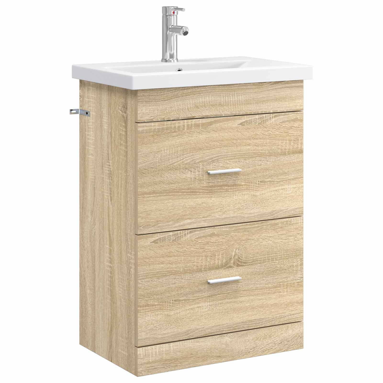 vidaXL Badezimmermöbel-Set Sonoma-Eiche 61 x 40 x 84,5 cm
