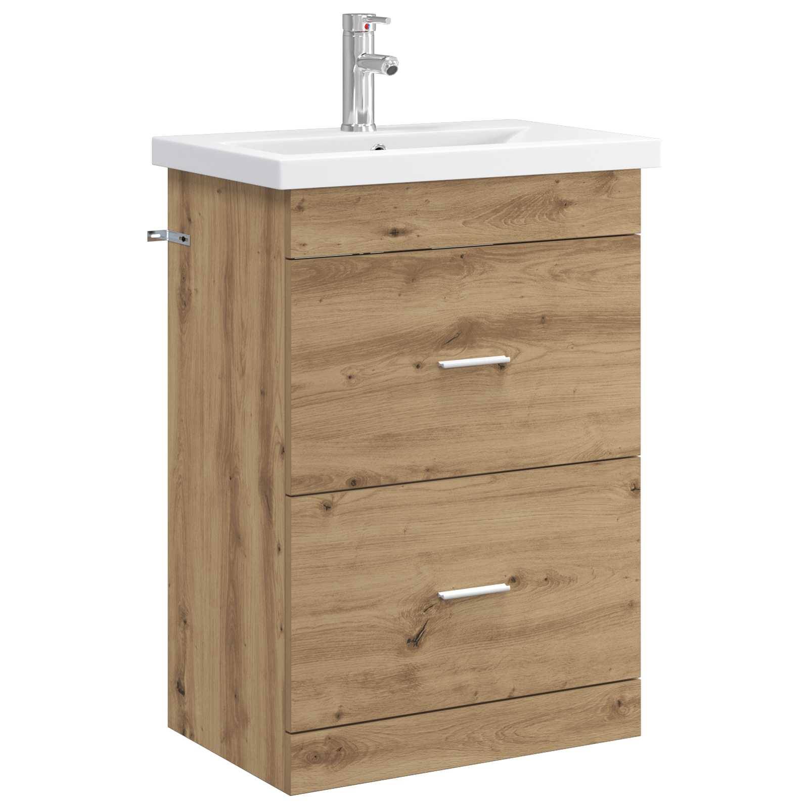 vidaXL Badezimmermöbel-Set Artisan-Eiche 61 x 40 x 84,5 cm