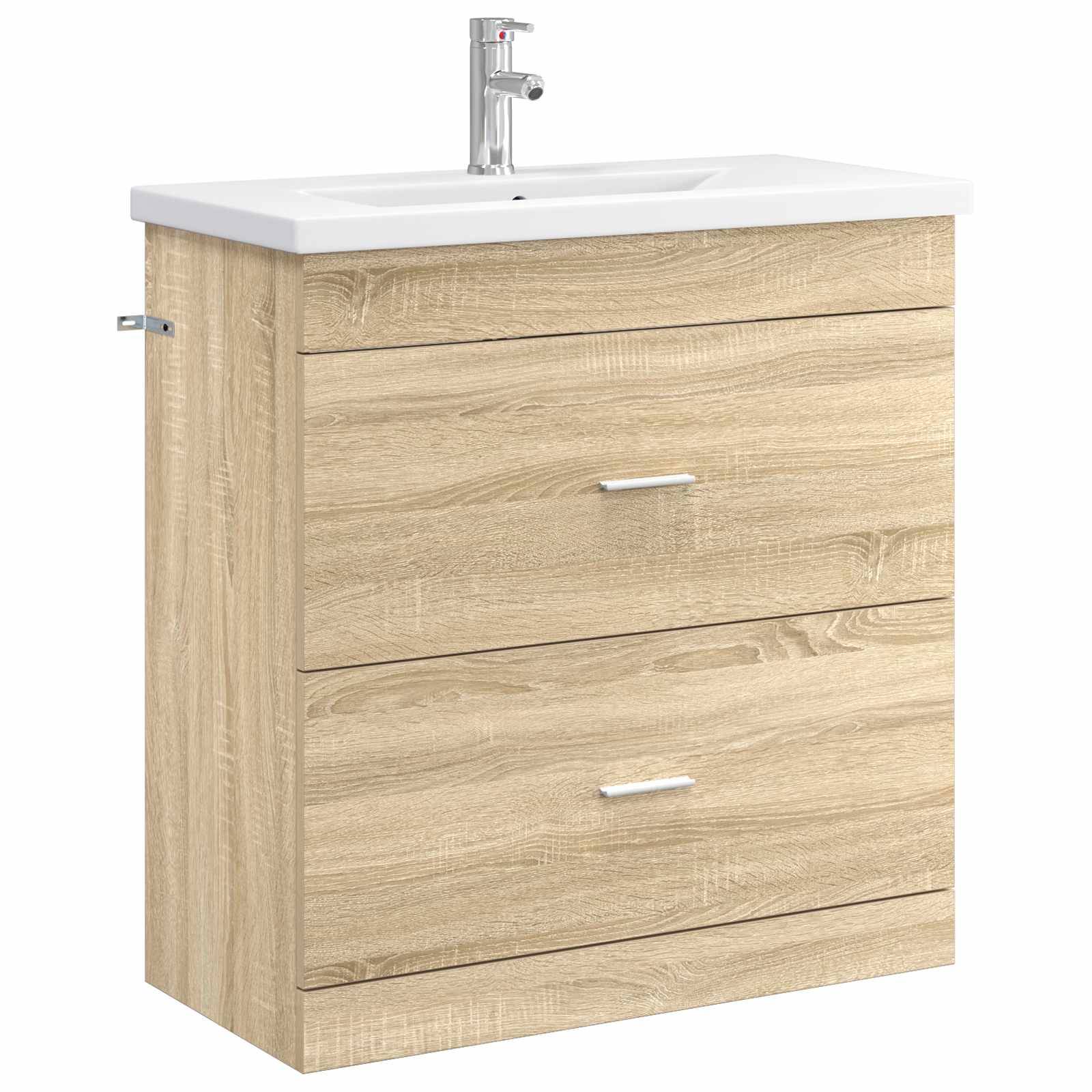 vidaXL Badezimmermöbel-Set Sonoma-Eiche 81 x 40 x 84,5 cm