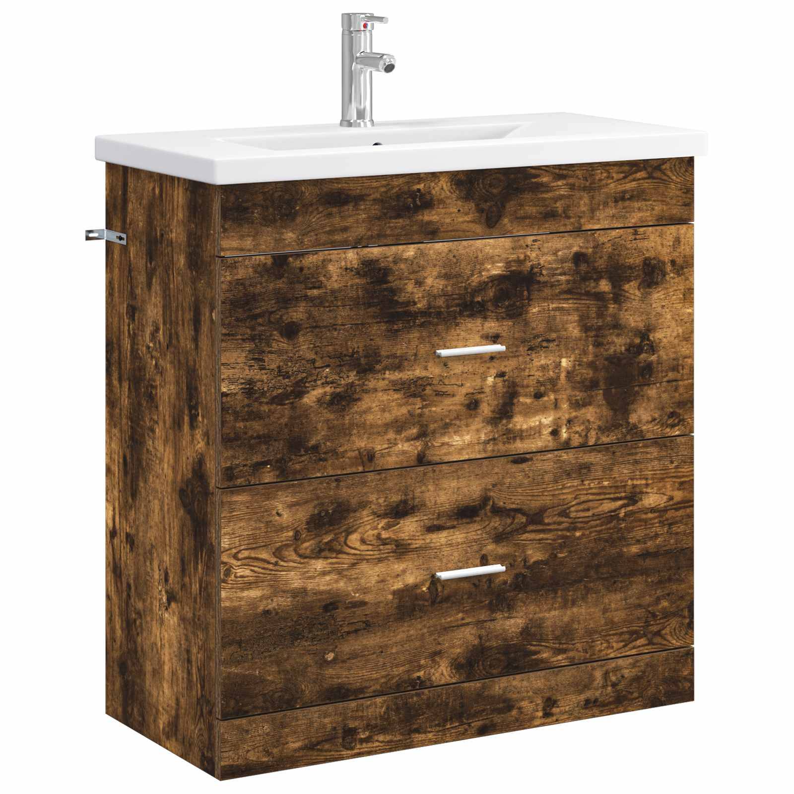 vidaXL Badezimmermöbel-Set Geräucherte Eiche 81 x 40 x 84,5 cm
