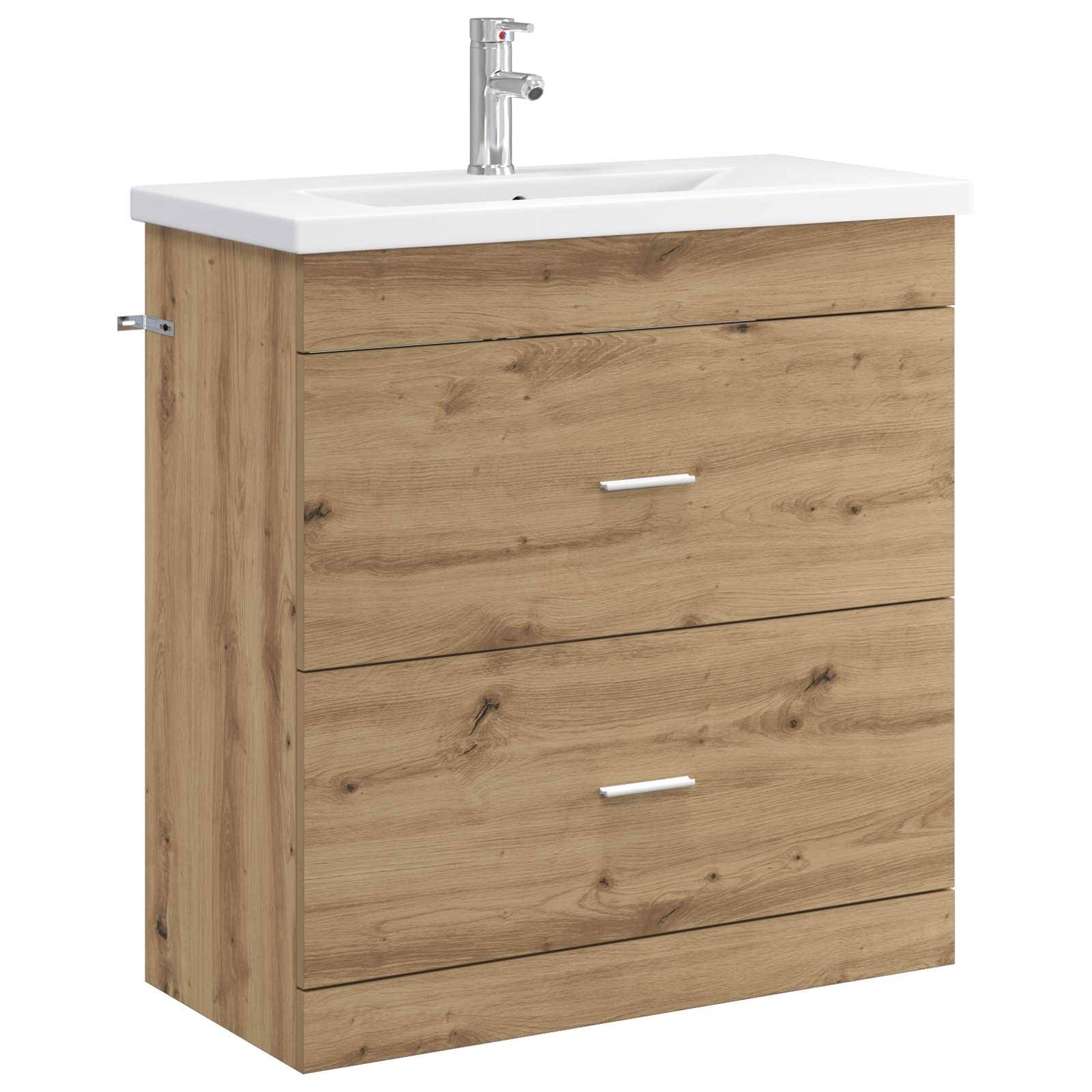 vidaXL Badezimmermöbel-Set Artisan-Eiche 81 x 40 x 84,5 cm