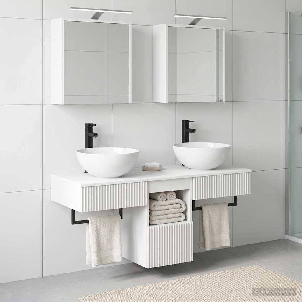 vidaXL Badezimmerschrank-Set 5 pcs Weiß 43 x 16 x 62,5 cm