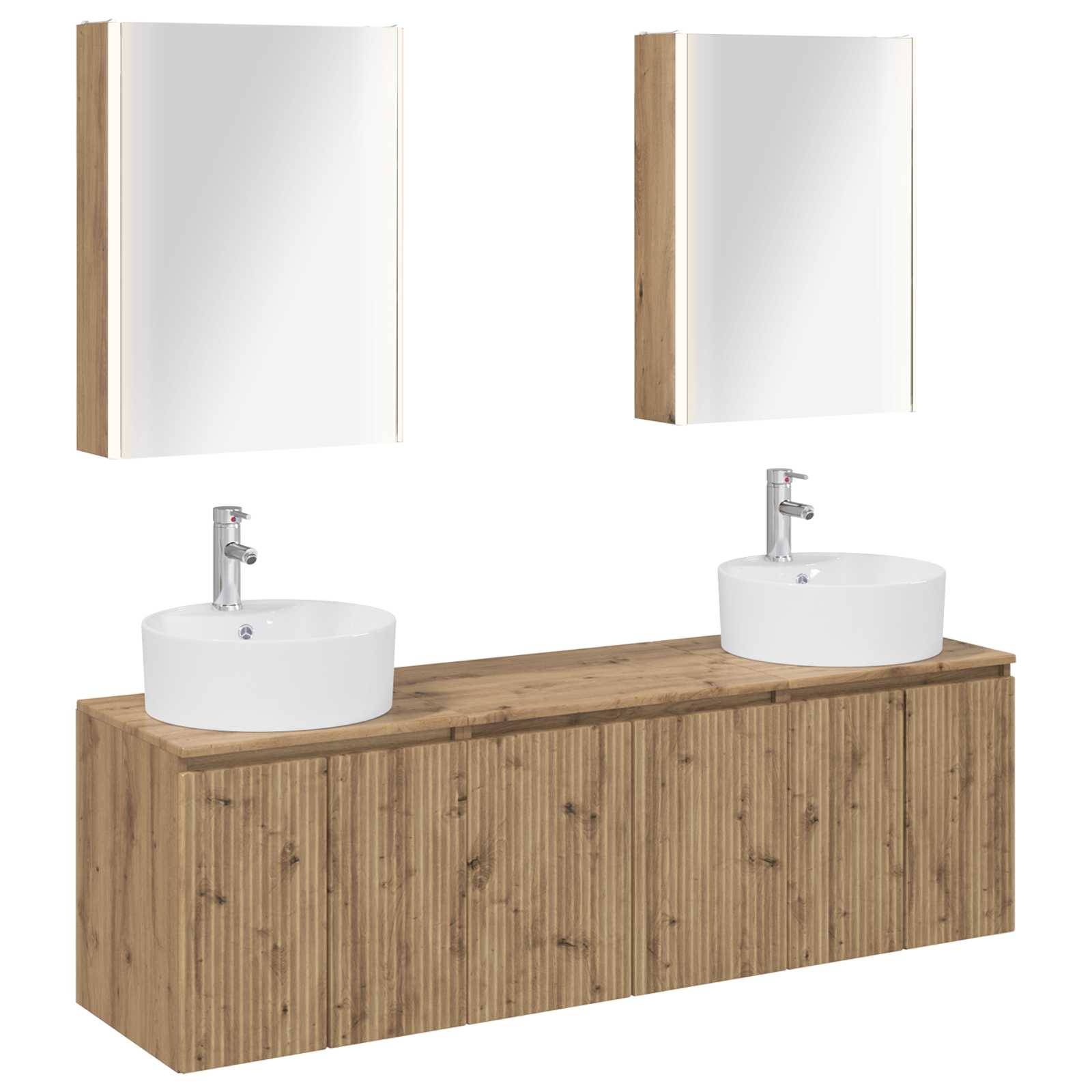 vidaXL Badezimmerschrank-Set 5 Stk. Artisan-Eiche Holzwerkstoff