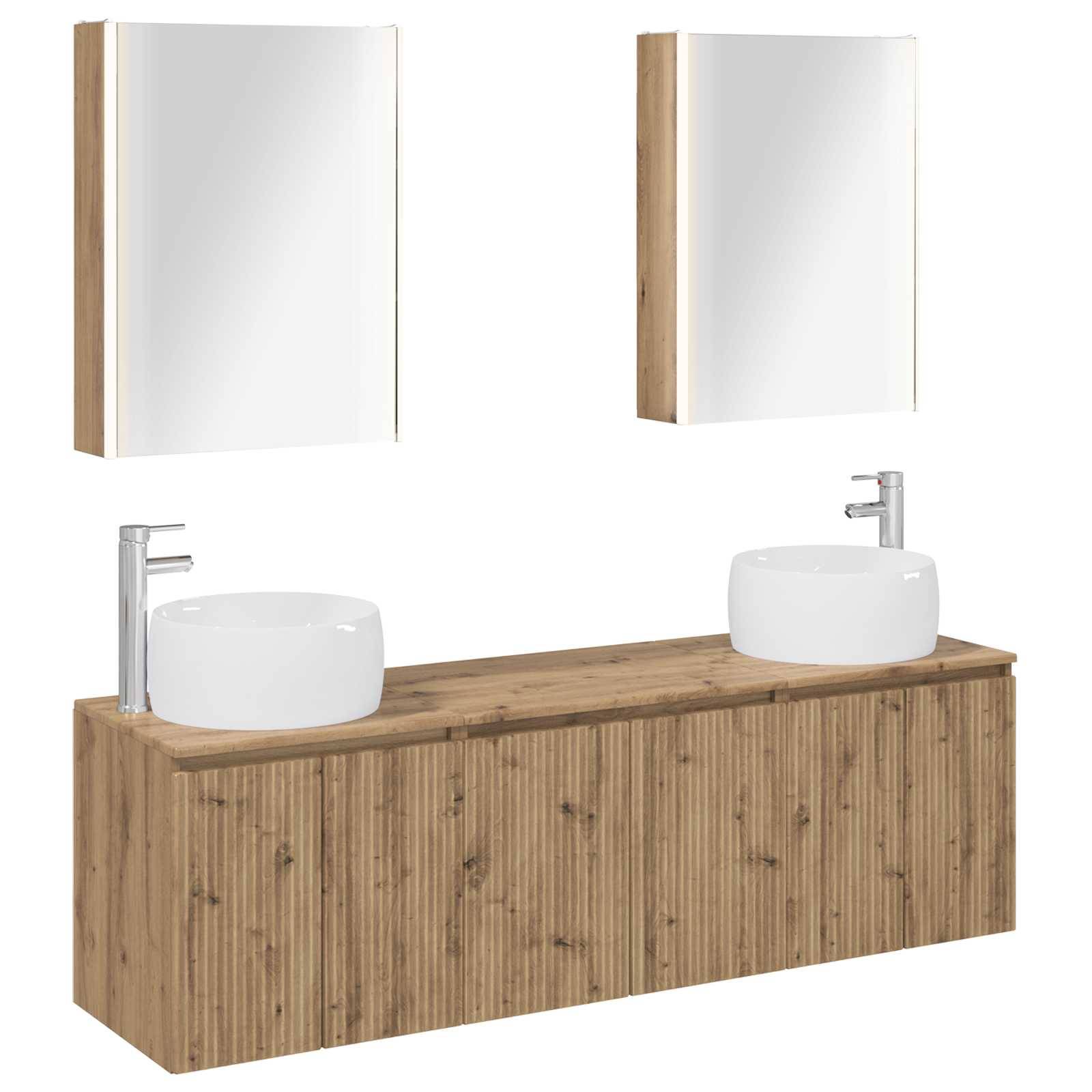 vidaXL Badezimmerschrank-Set 5 Stk. Artisan-Eiche Holzwerkstoff