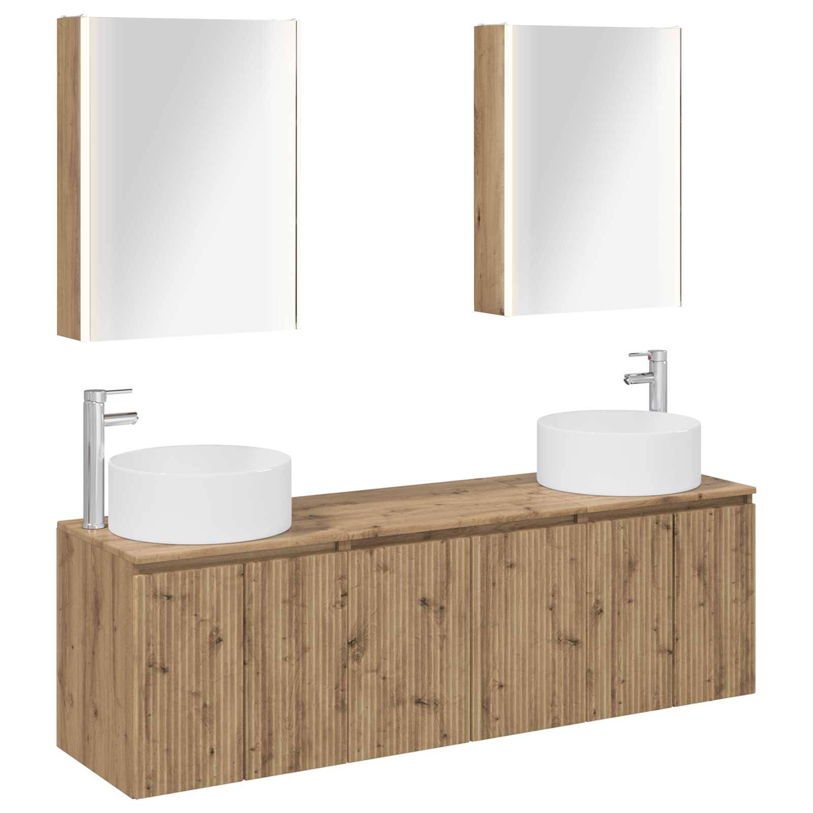 vidaXL Badezimmerschrank-Set 5 Stk. Artisan-Eiche Holzwerkstoff