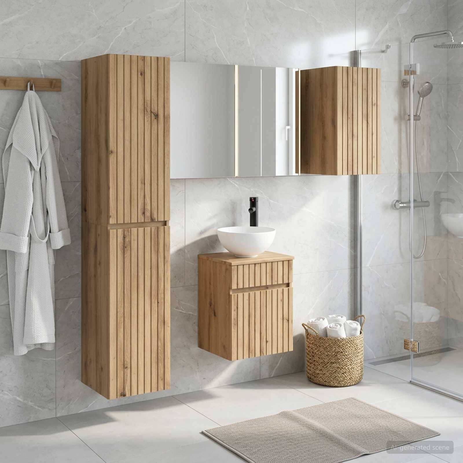 vidaXL Badezimmerschrank-Set 5 Stk. Artisan-Eiche Holzwerkstoff