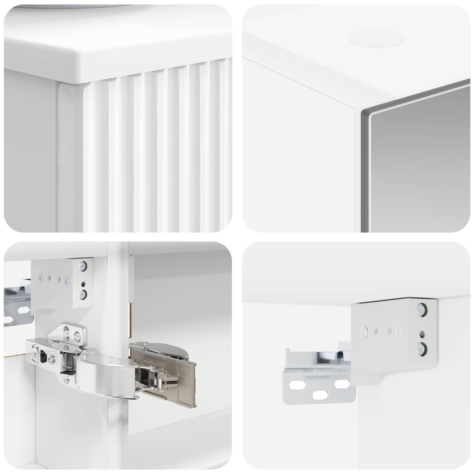 vidaXL Badezimmerschrank-Set 4 pcs Weiß 43 x 16 x 62,5 cm