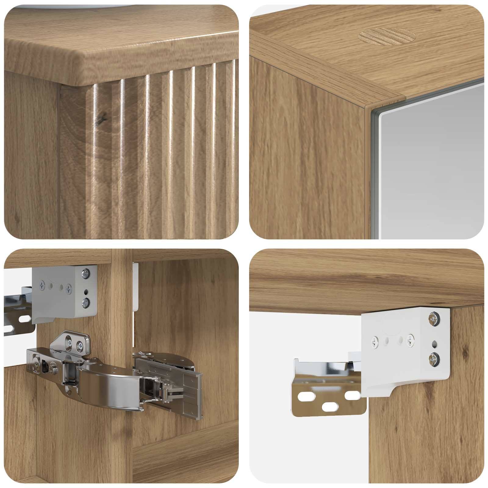 vidaXL Badezimmerschrank-Set 4 Stk. Artisan-Eiche Holzwerkstoff
