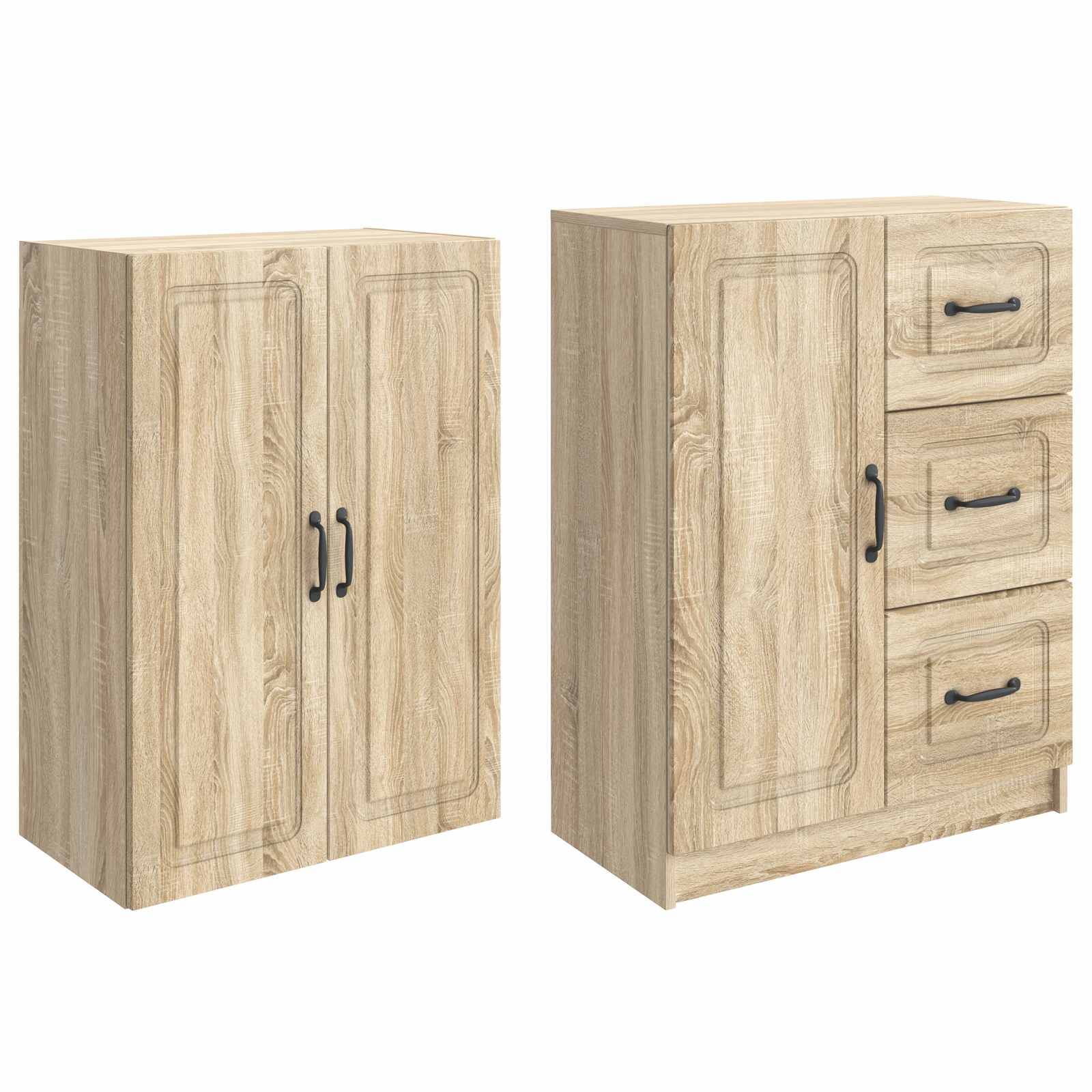 vidaXL Schrankset 2 pcs Sonoma-Eiche Holzwerkstoff