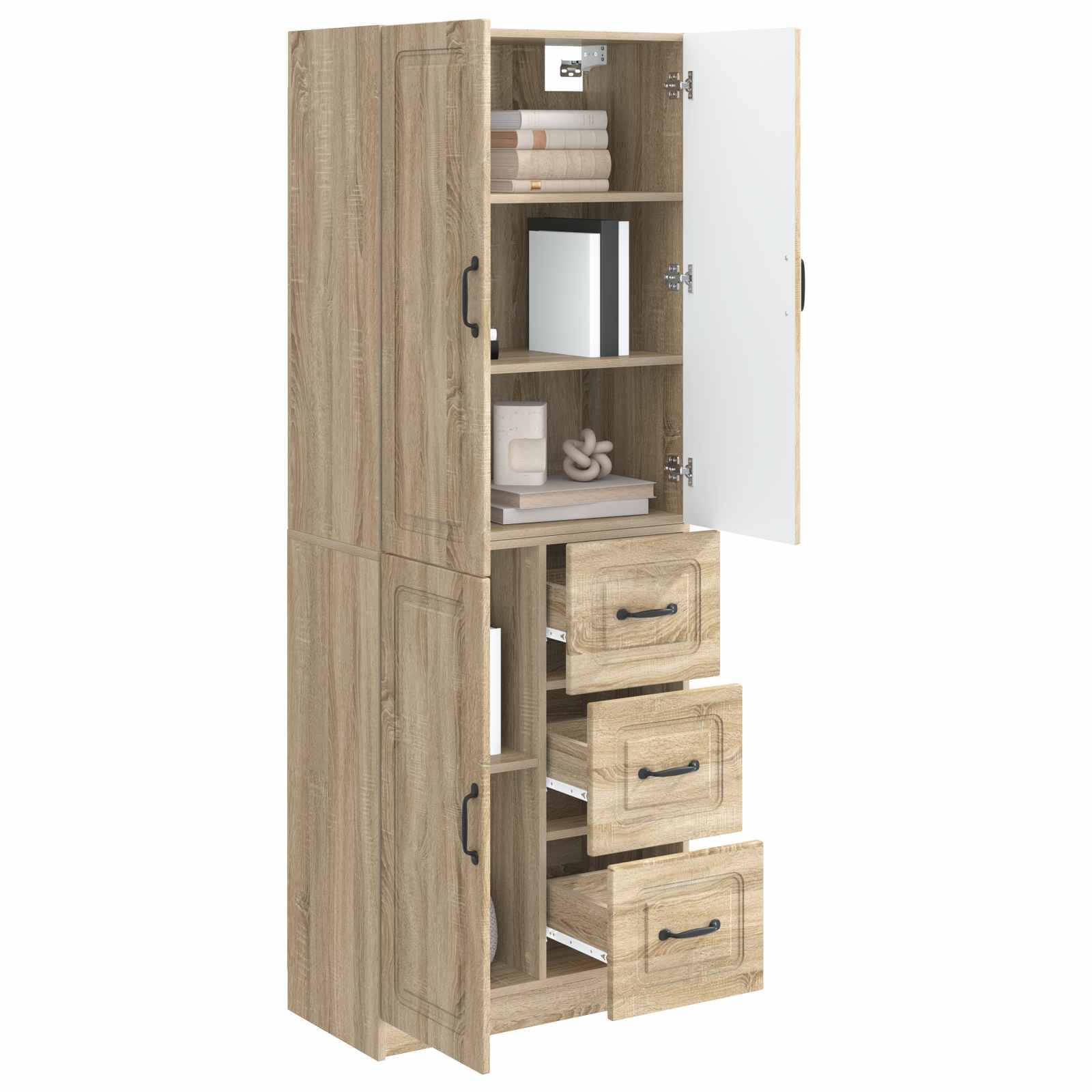 vidaXL Schrankset 2 pcs Sonoma-Eiche Holzwerkstoff