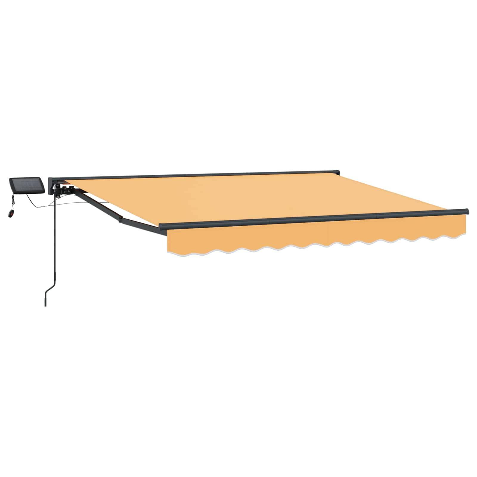 vidaXL Manueller Markisenrahmen mit LEDs Sand 5 x 3 m