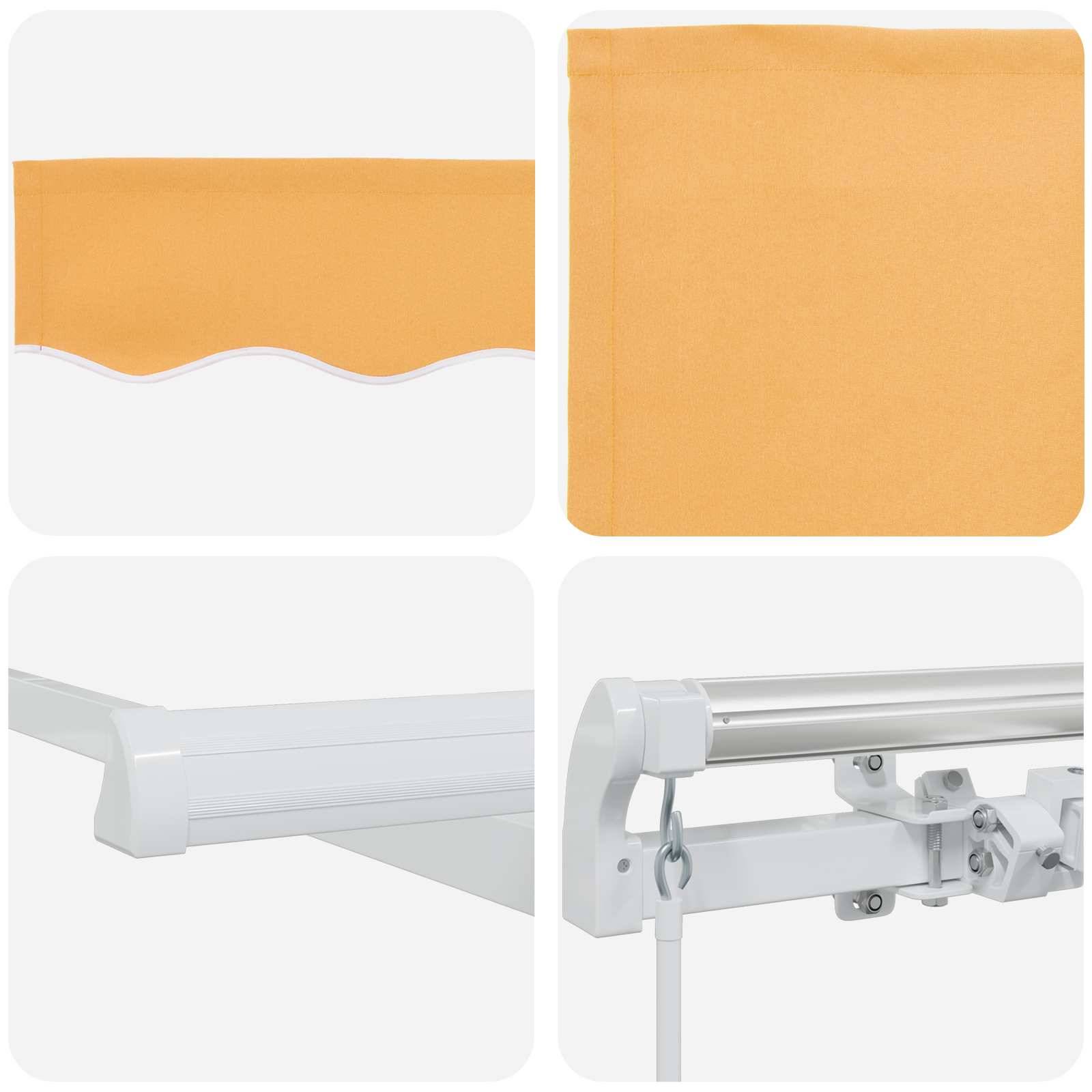vidaXL Einziehbare Markise Sand 600 x 350 cm Stoff und Stahl