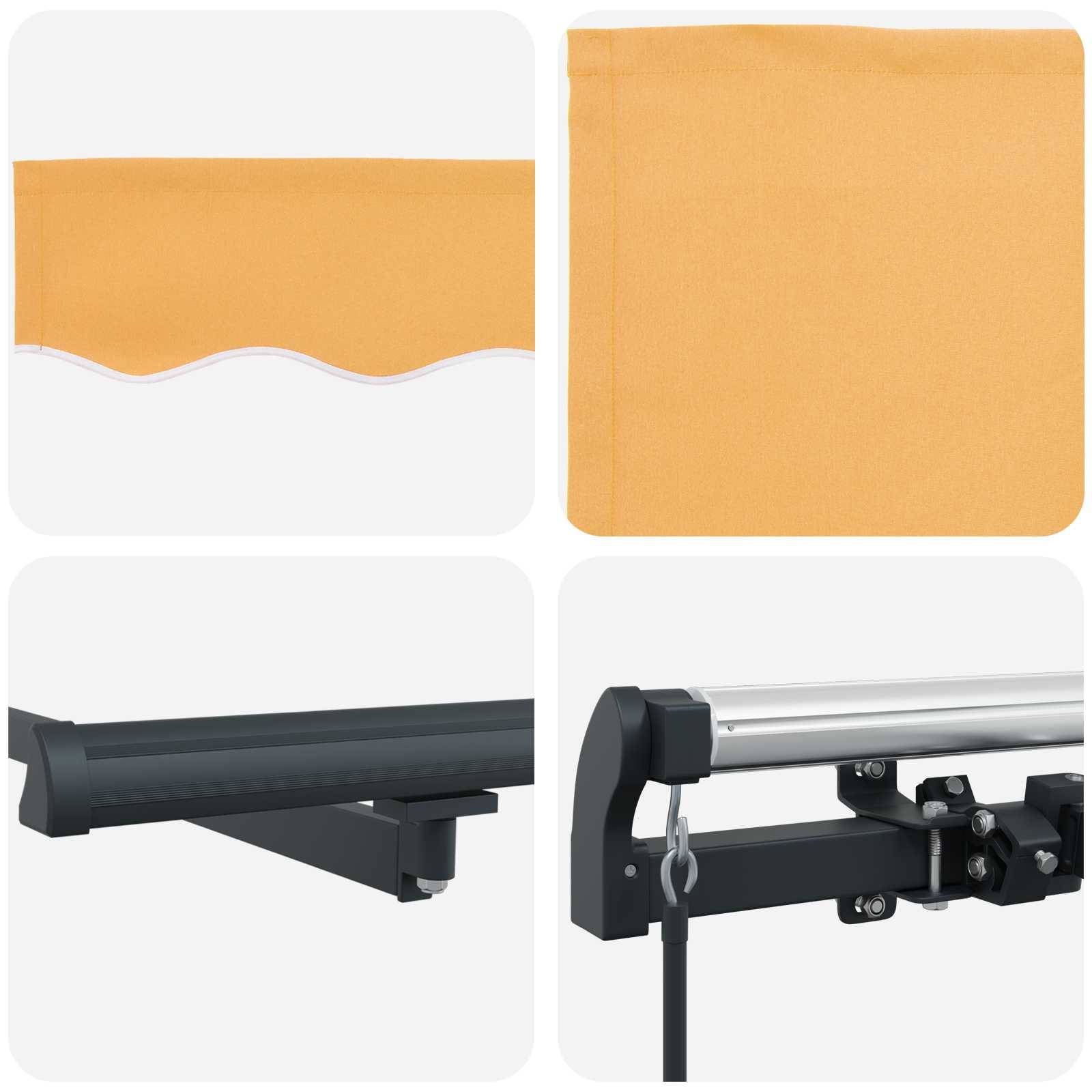 vidaXL Einziehbare Markise Sand 400 x 350 cm Stoff