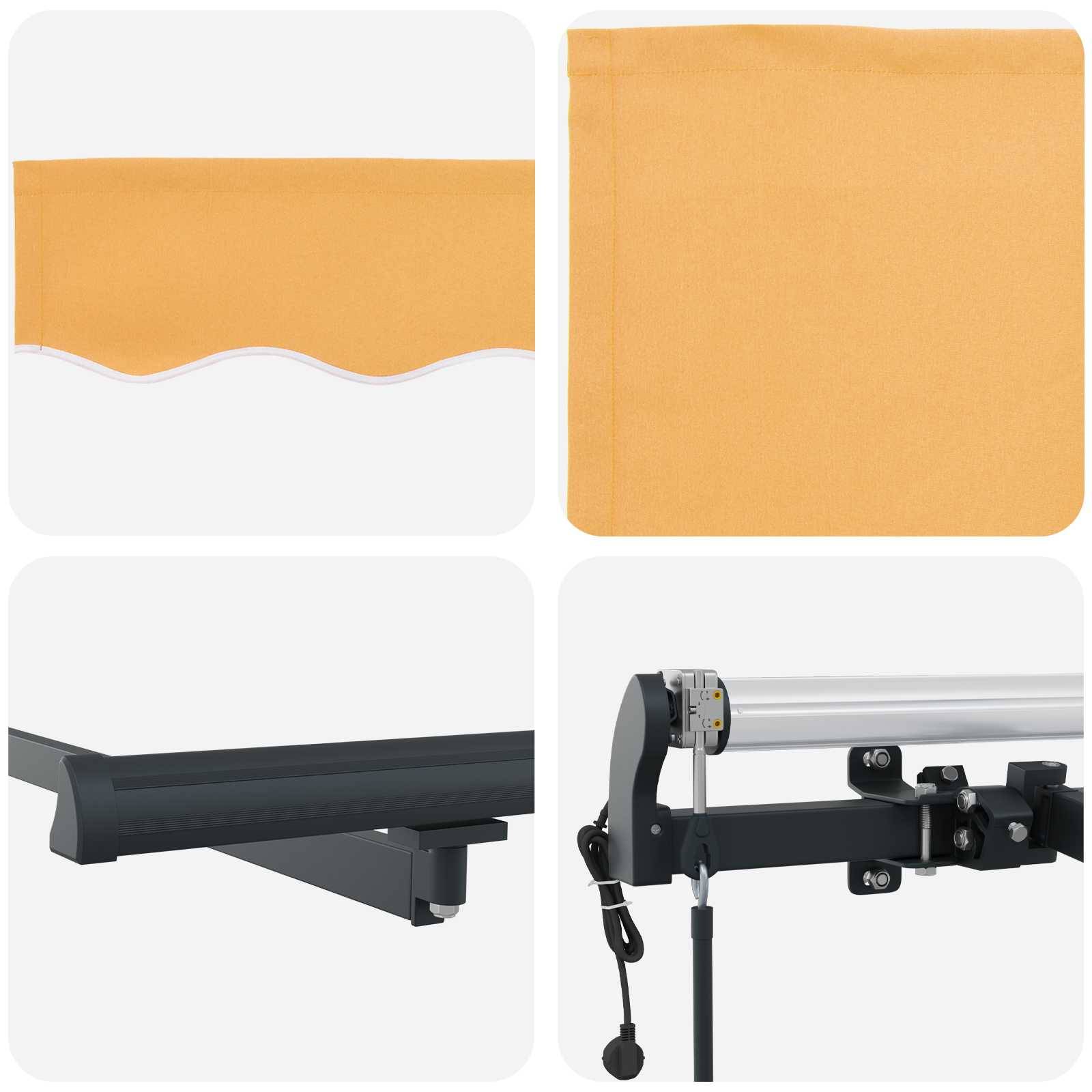 vidaXL Einziehbare Markise Sand 2,5 x 2 m Stoff