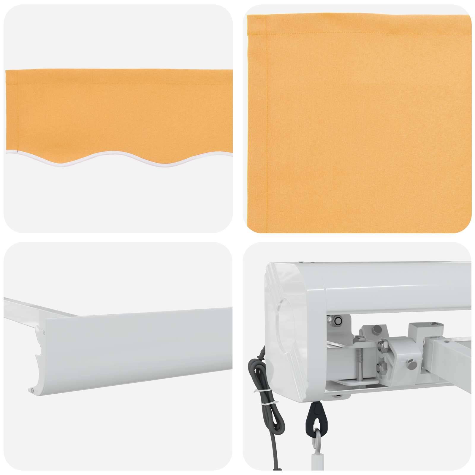 vidaXL Markise Sand 500 x 300 cm Polyester und Aluminium