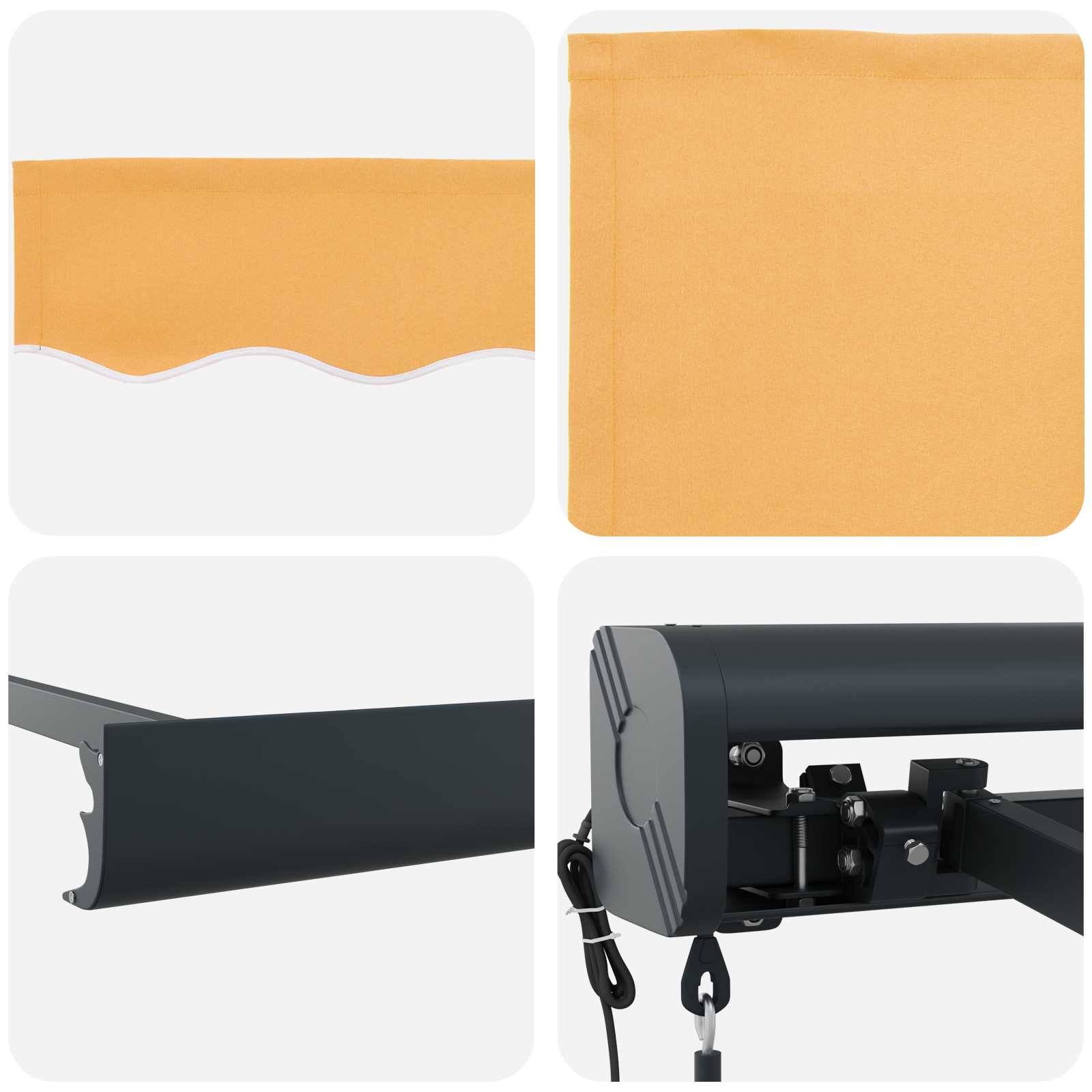 vidaXL Markise Sand 450 x 300 cm Polyester und Aluminium